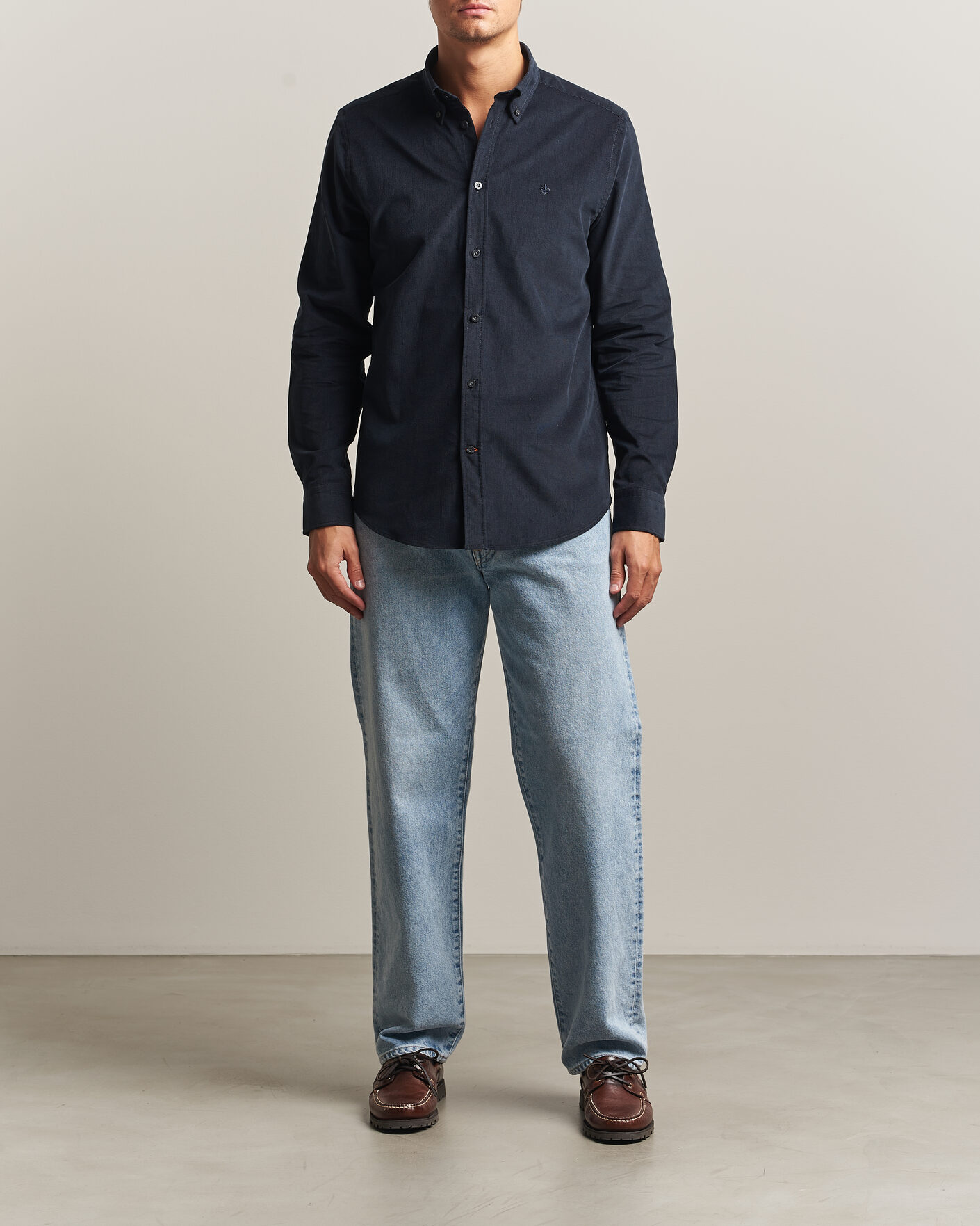 Herren | Hemden | Morris | Douglas Cord Shirt Blue