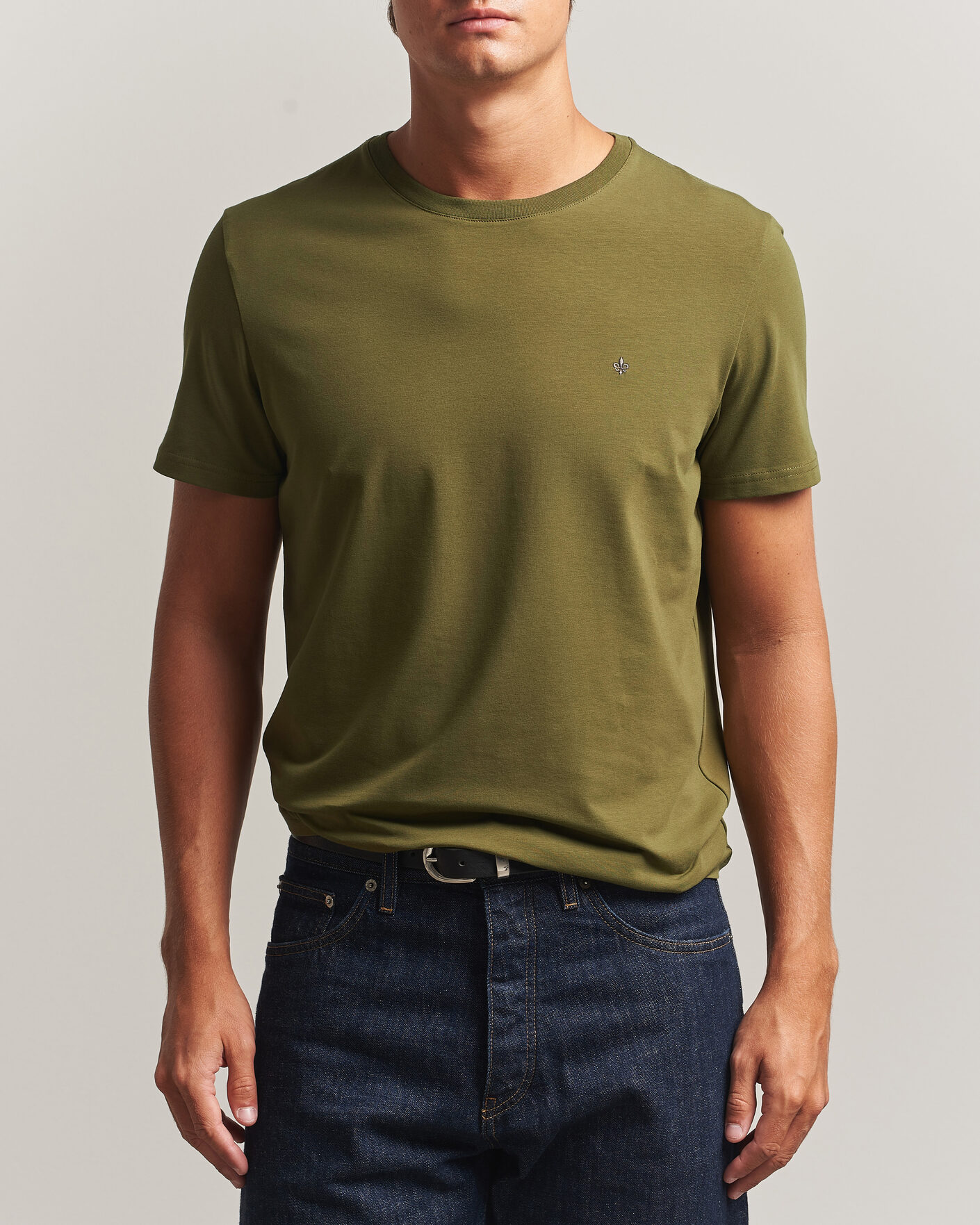 Herren | T-Shirts | Morris | James Crew Neck T-Shirt Olive