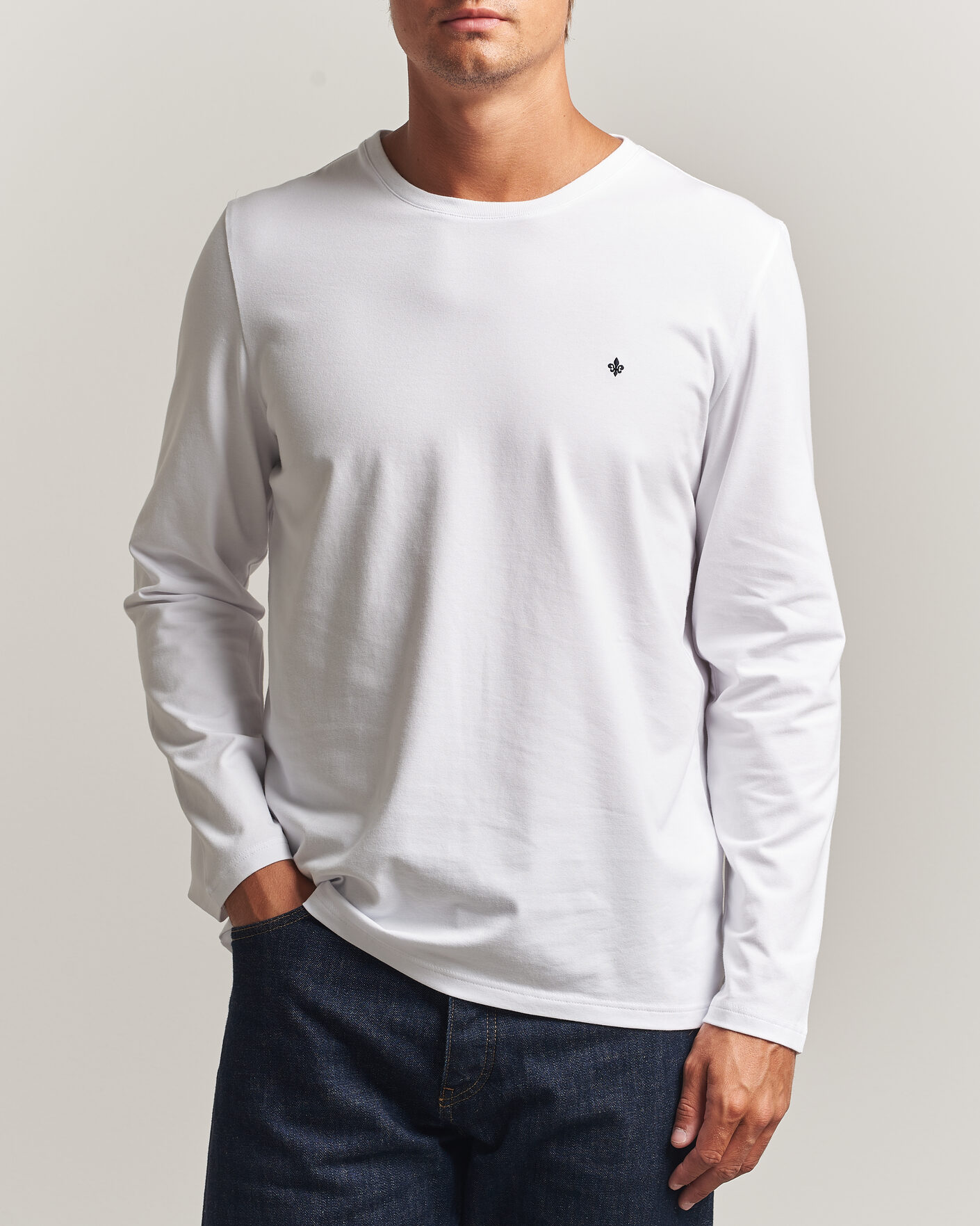 Herren | T-Shirts | Morris | James Long Sleeve T-Shirt White