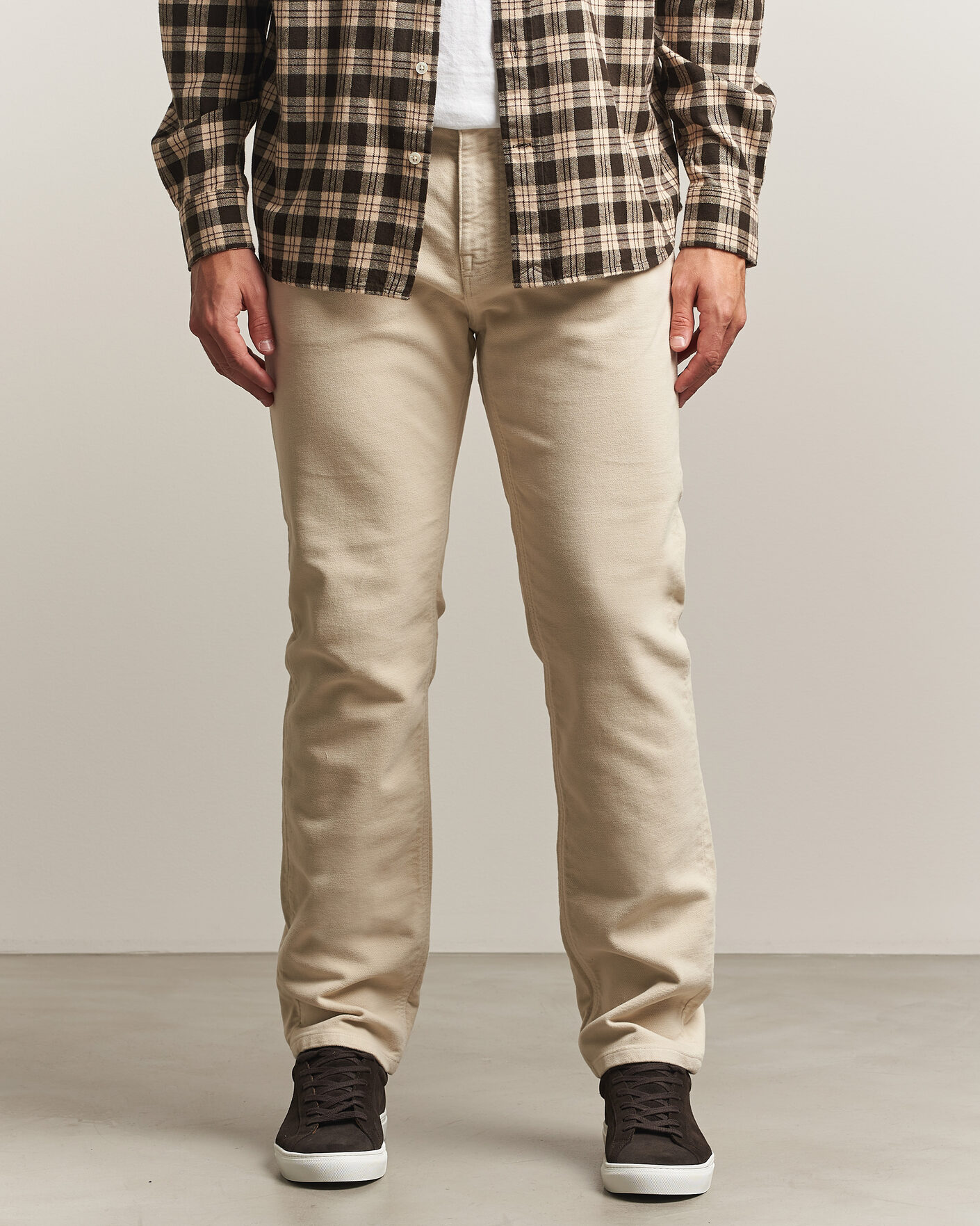 Herren | Hosen | Morris | James Winter Twill 5-Pocket Pants Off White