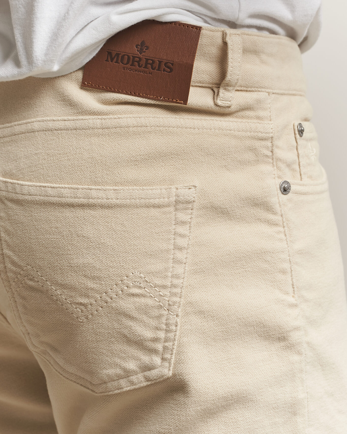 Herren | Hosen | Morris | James Winter Twill 5-Pocket Pants Off White