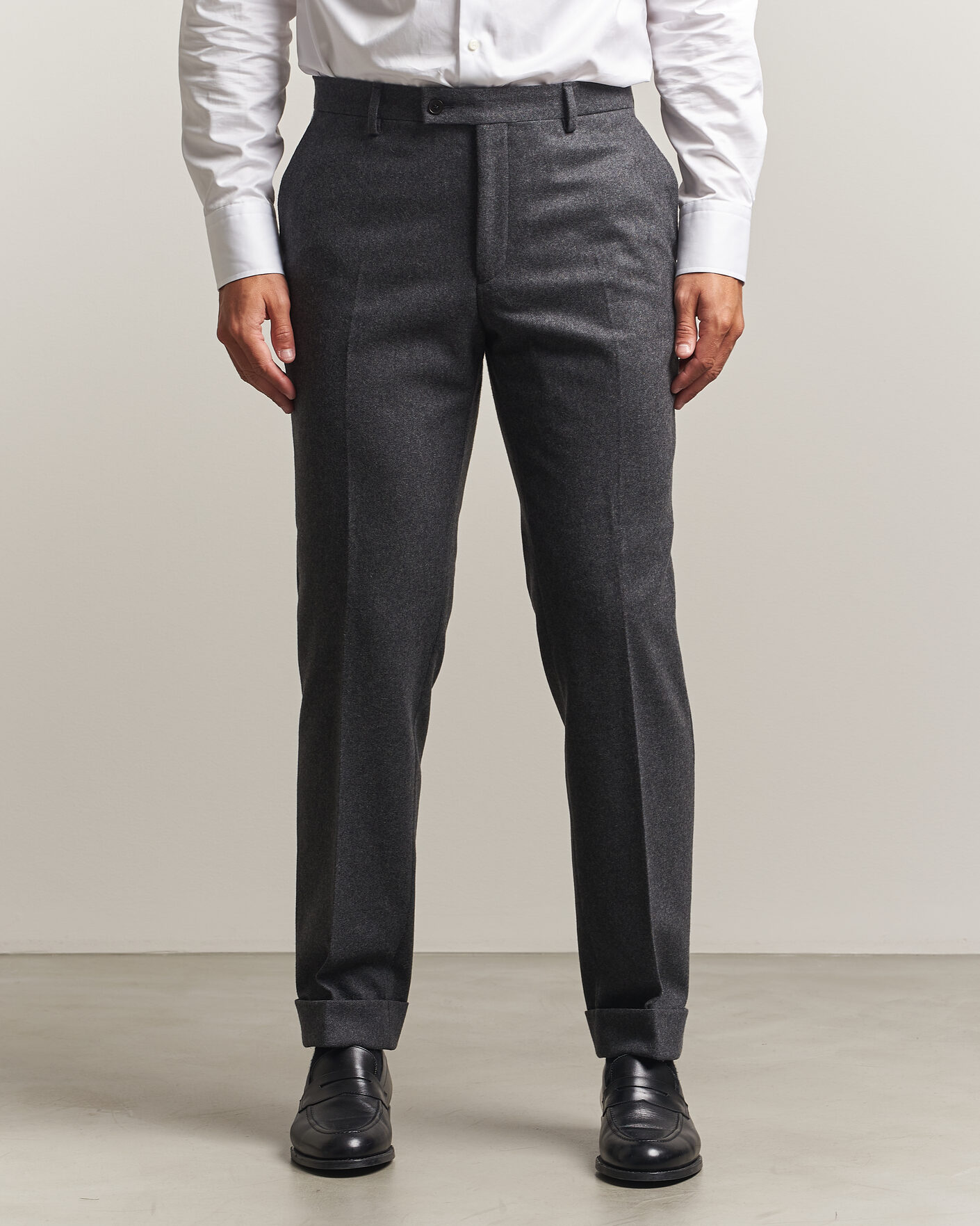 Herren | Hosen | Morris | Flannel Suit Trousers Grey