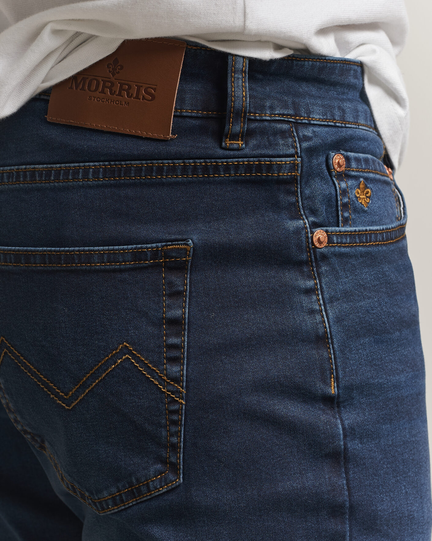 Herren | Jeans | Morris | Steve Satin Jeans One Year Wash