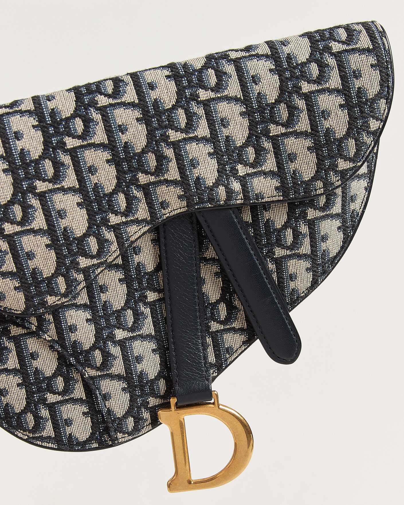 Herren | Pre-Owned & Vintage Bags | Dior Pre-Owned | Saddle Belt Bag Oblique Jacquard Blue