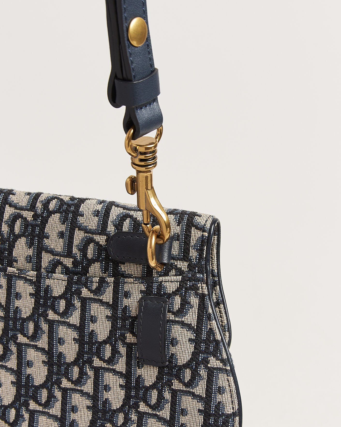 Herren | Pre-Owned & Vintage Bags | Dior Pre-Owned | Saddle Belt Bag Oblique Jacquard Blue