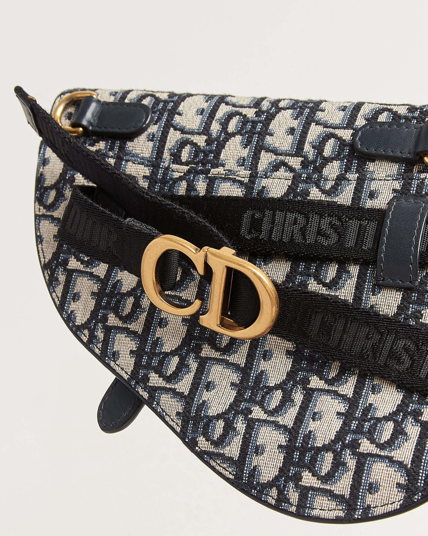 Herren | Pre-Owned & Vintage Bags | Dior Pre-Owned | Saddle Belt Bag Oblique Jacquard Blue