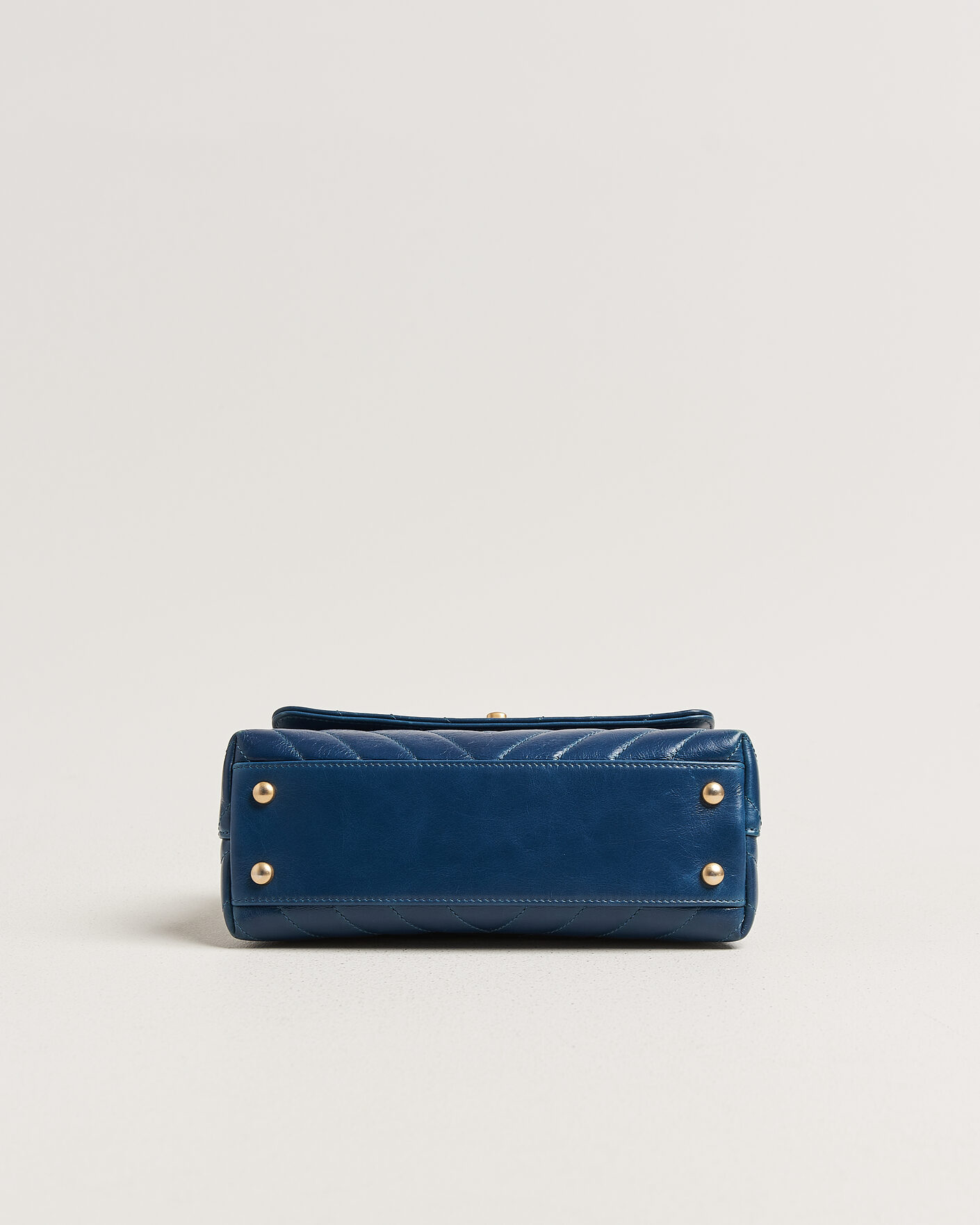 Herren | Pre-Owned & Vintage Bags | Chanel Pre-Owned | Coco Handle Chevron Bag Blue