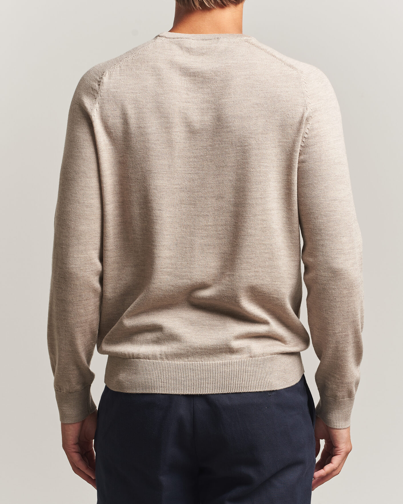 Herren | Pullover | Morris | Merino O-Neck Khaki