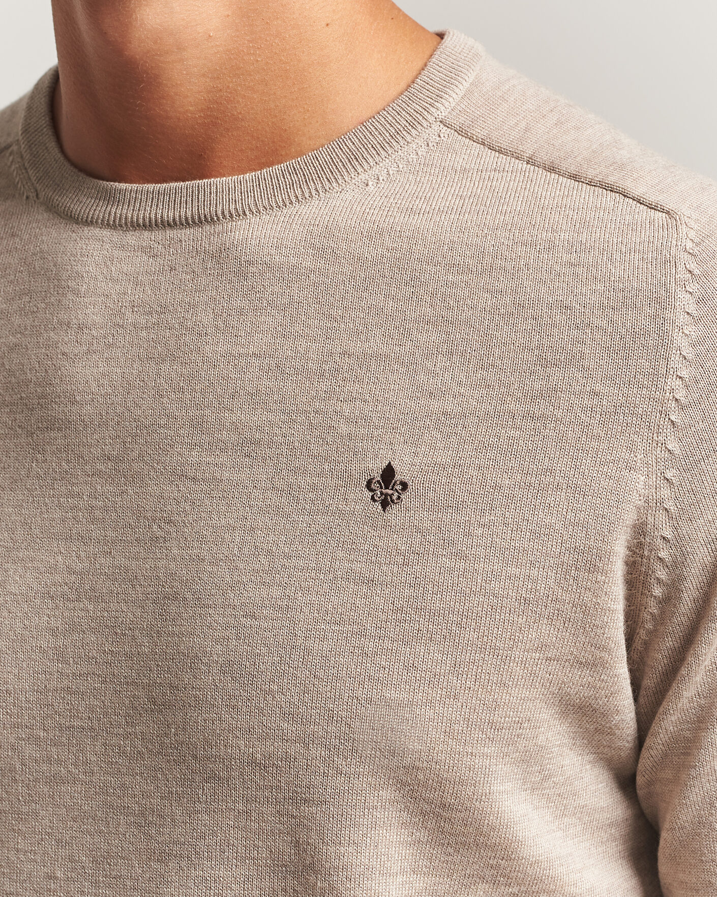 Herren | Pullover | Morris | Merino O-Neck Khaki