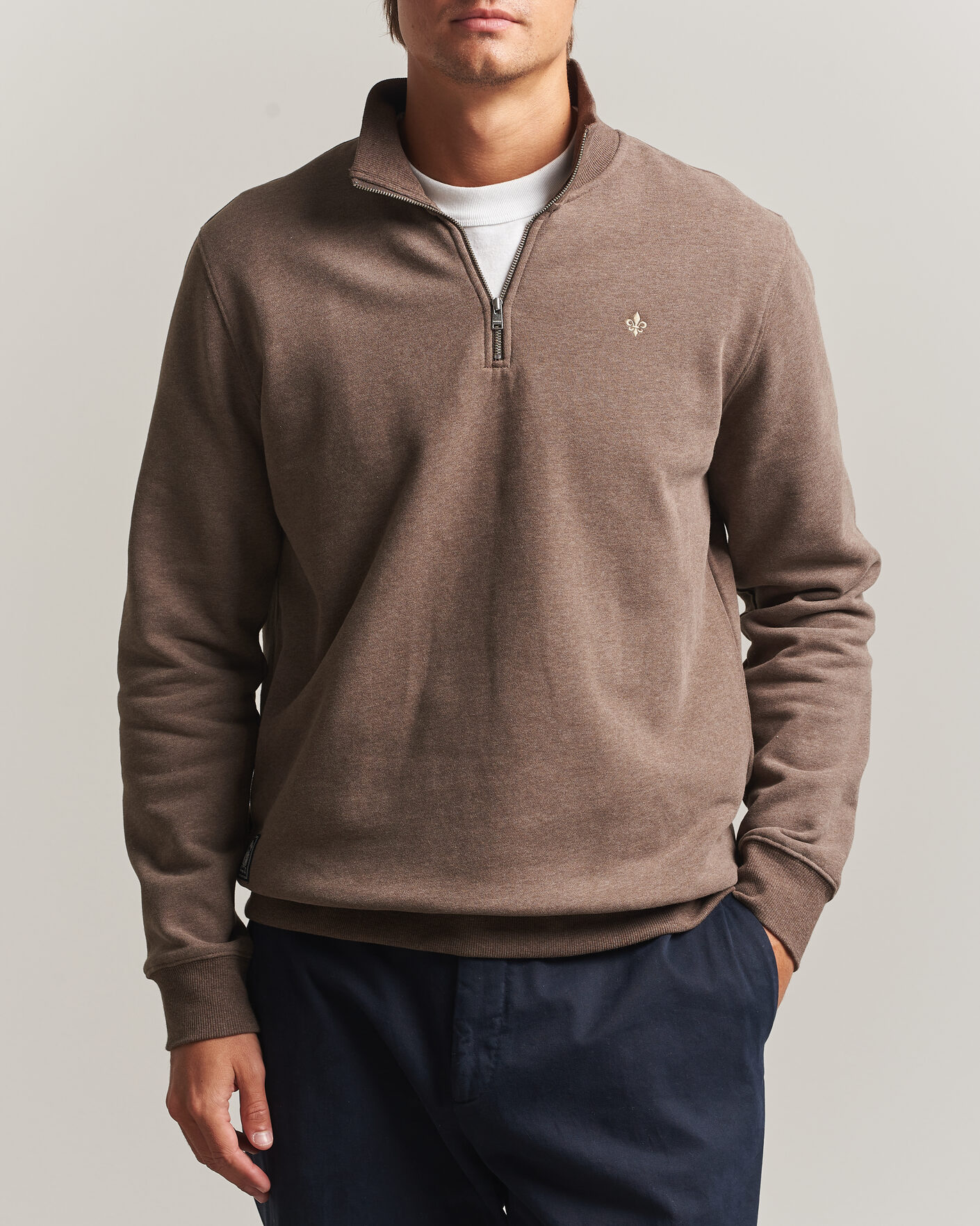 Herren | Pullover | Morris | Brandon Lily Half Zip Brown