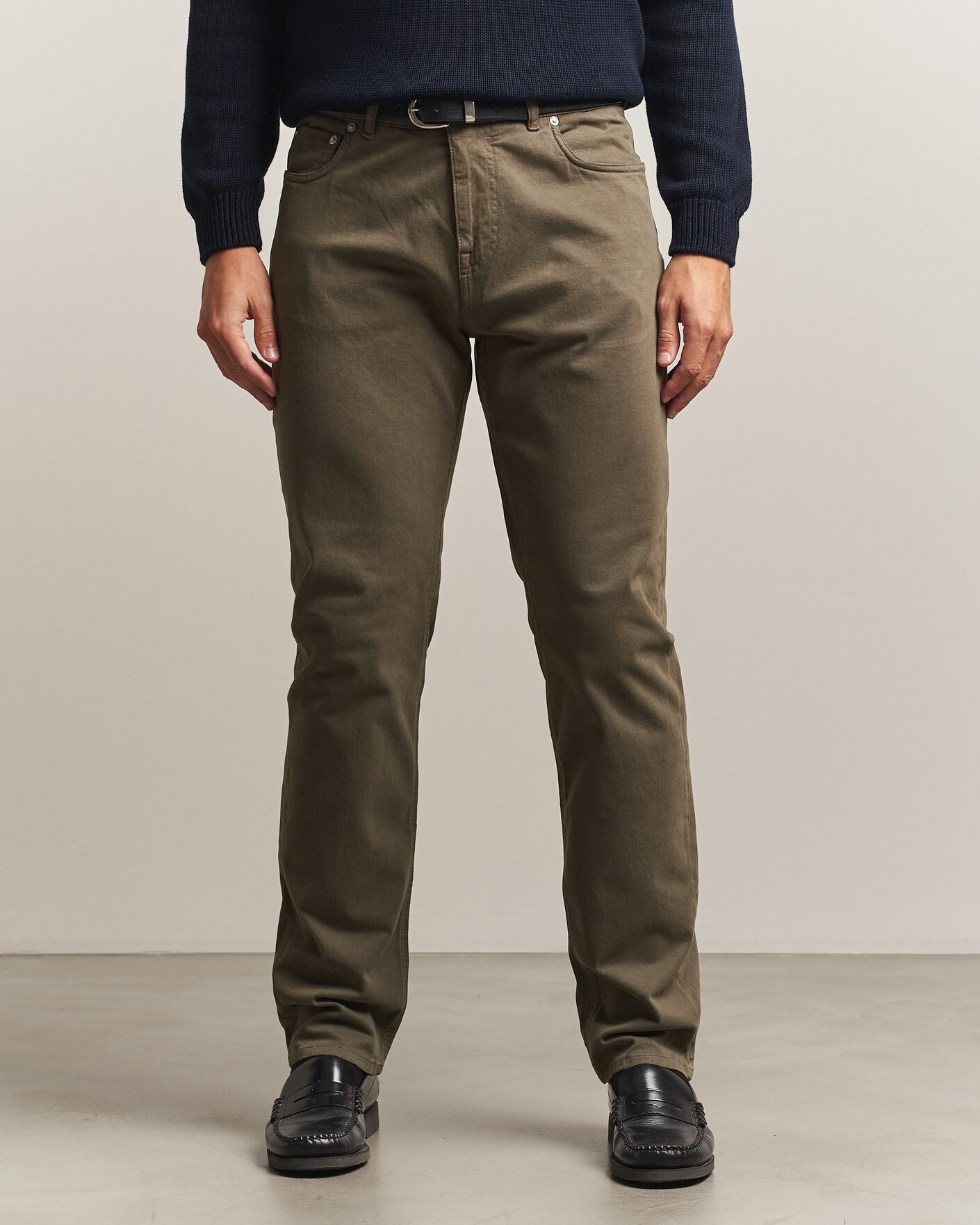 Herren | Hosen | Morris | James Brushed 5-Pocket Pant Olive