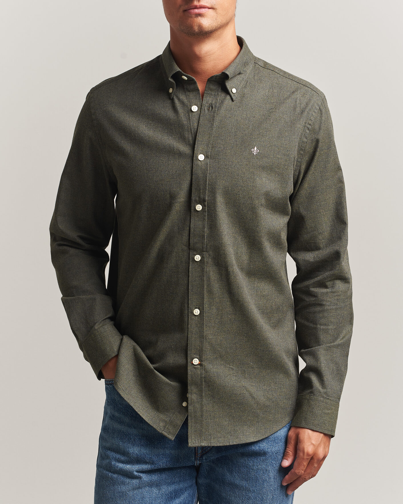 Herren | Hemden | Morris | Watts Flannel Shirt Olive