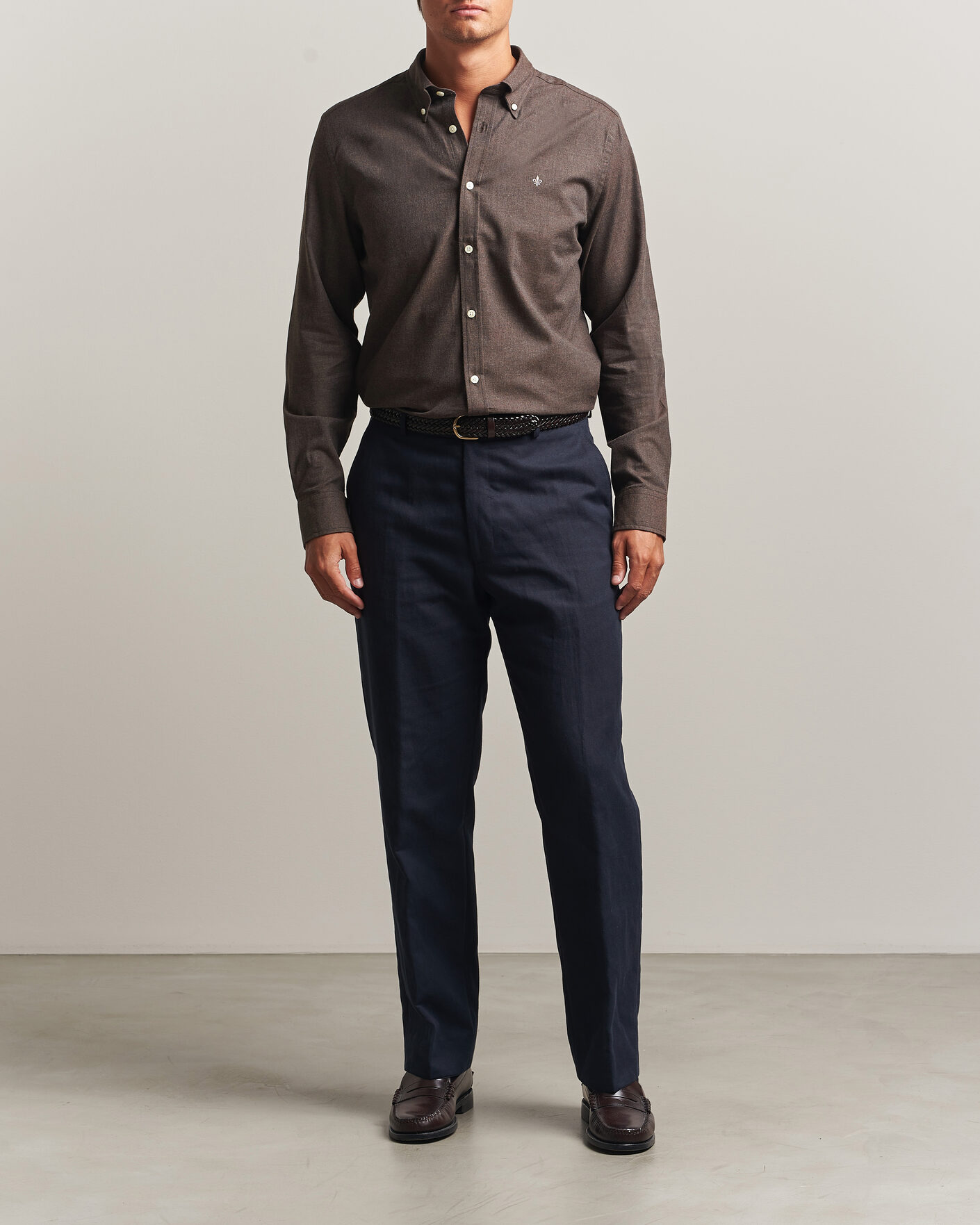 Herren | Hemden | Morris | Watts Flannel Shirt Brown