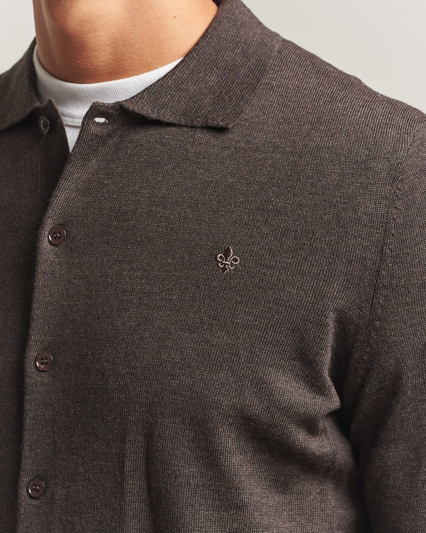 Herren | Hemden | Morris | Merino Shirt Cardigan Brown