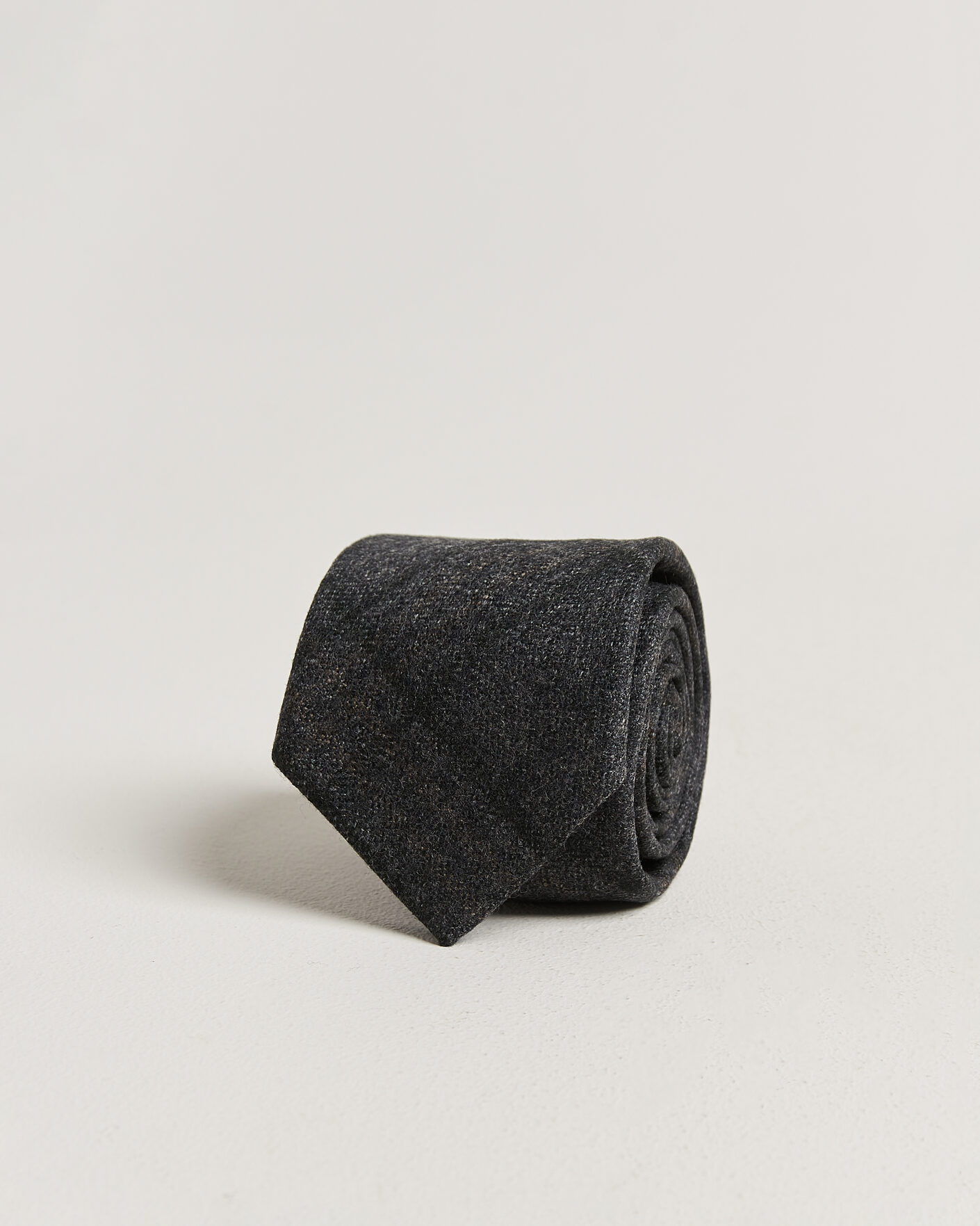 Herren | Krawatten | Amanda Christensen | Wool Checked 8cm Tie Dark Grey
