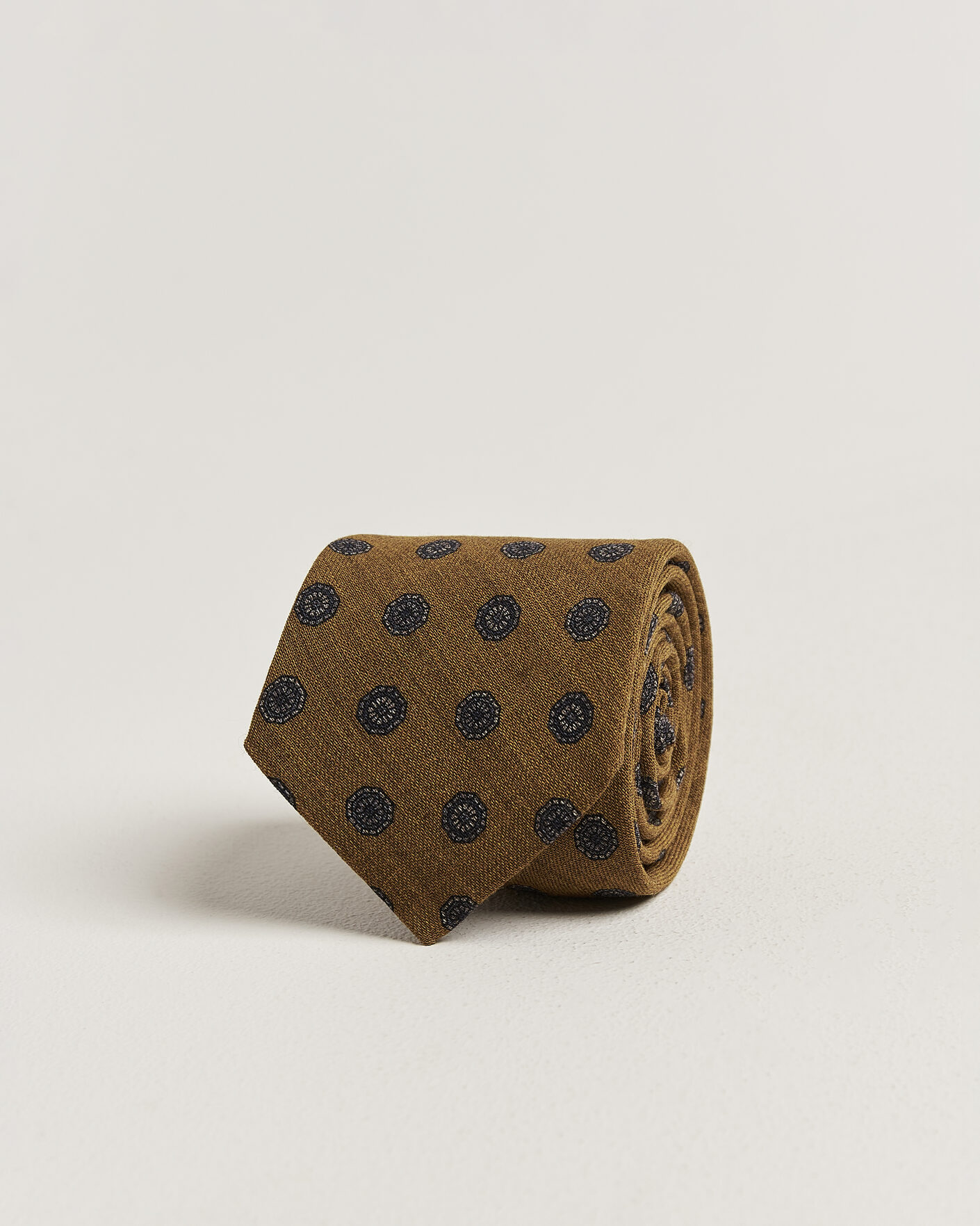 Herren | Krawatten | Amanda Christensen | Wool Medallion 8cm Tie Yellow