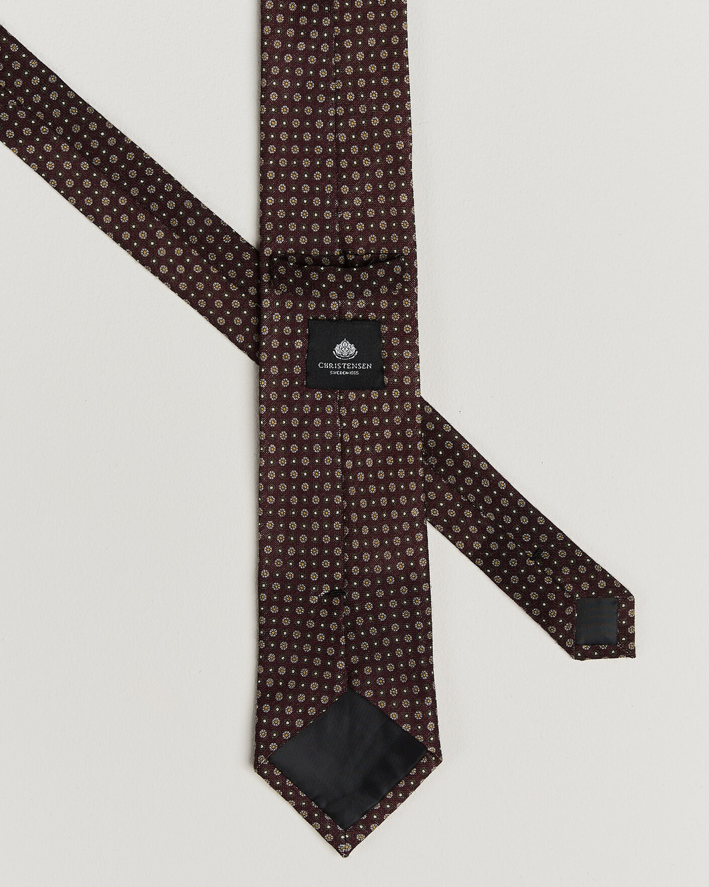 Herren | Krawatten | Amanda Christensen | Box Set Wool 8 cm Tie And Pocket Square Wine