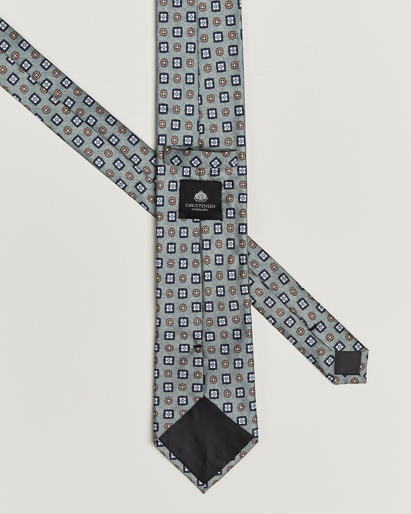 Herren | Krawatten | Amanda Christensen | Box Set Silk 8 cm Tie And Pocket Square Green