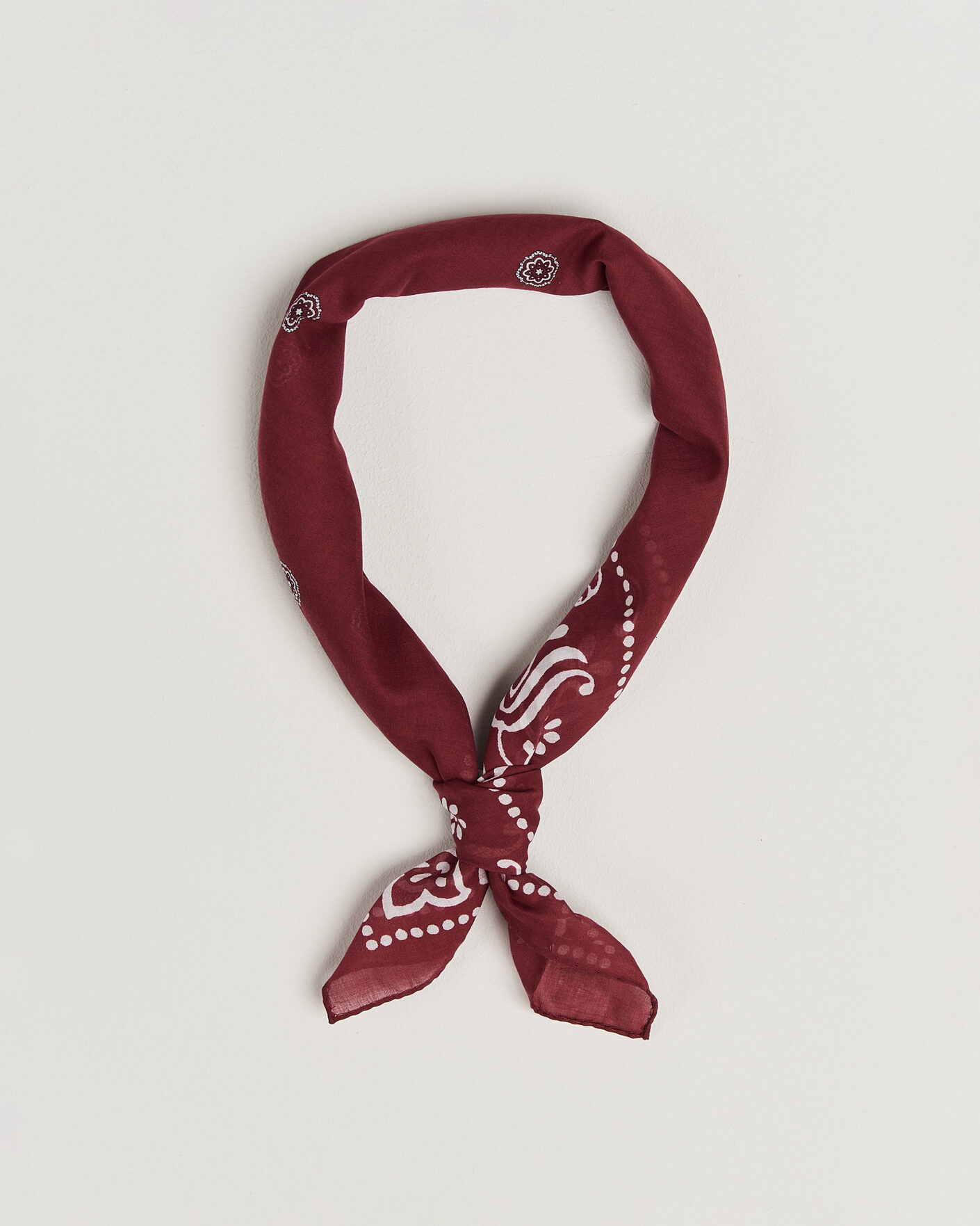 Herren | Tücher | Amanda Christensen | Cotton Voile Printed Flower Bandana Wine