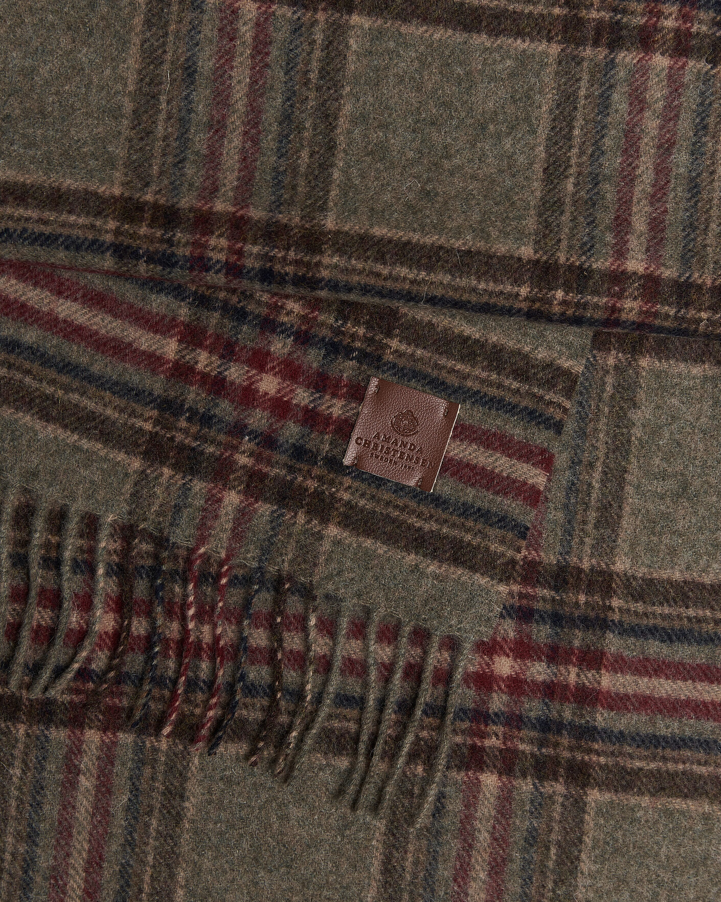 Herren | Schals | Amanda Christensen | Wool Check Scarf Green