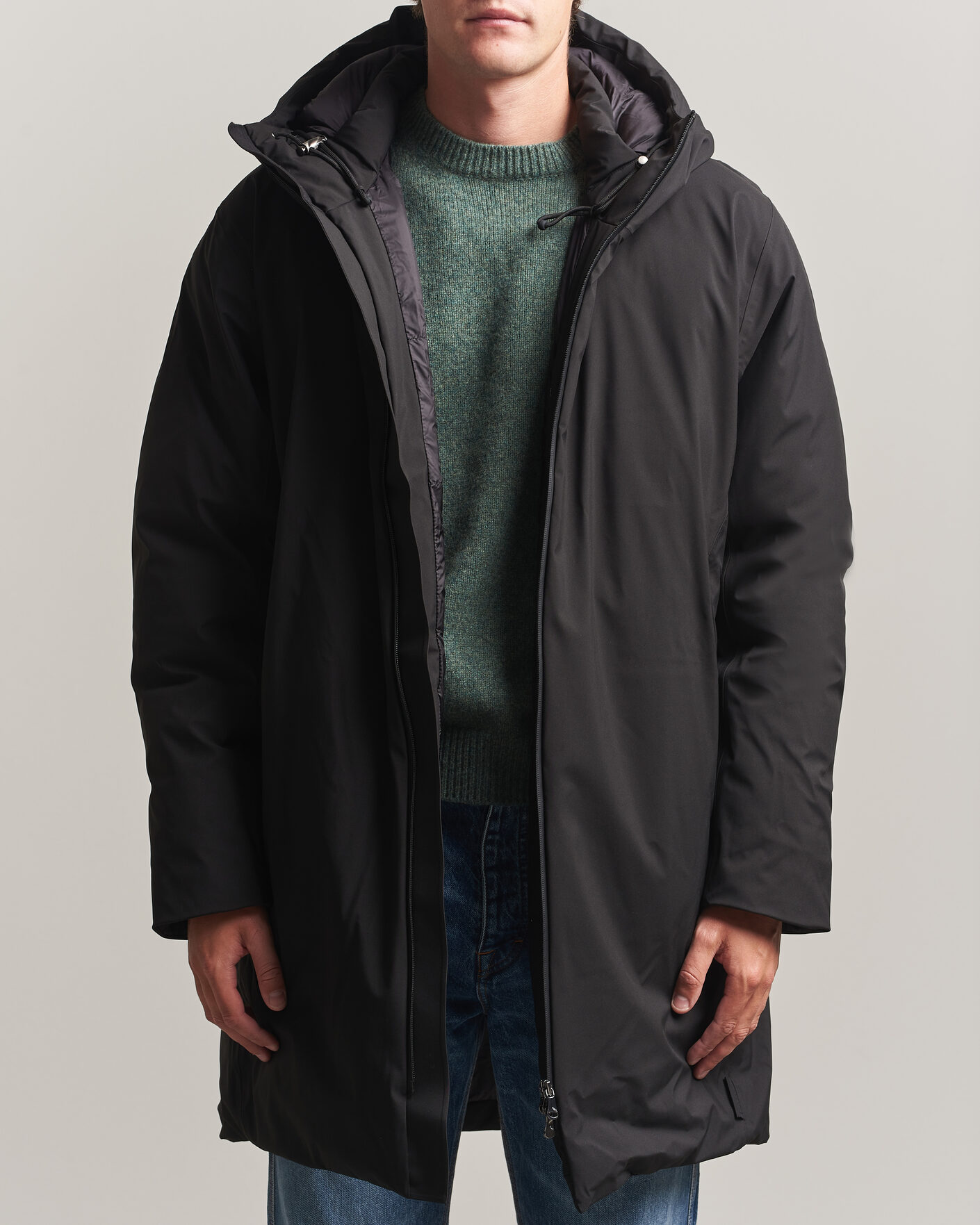Herren | Jacken | RAINS | Sarna Long Puffer Jacket Black