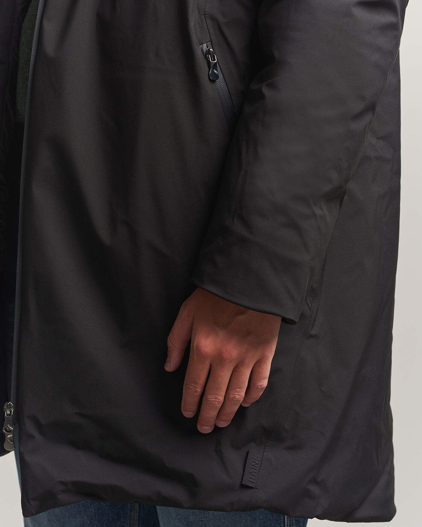 Herren | Jacken | RAINS | Sarna Long Puffer Jacket Black