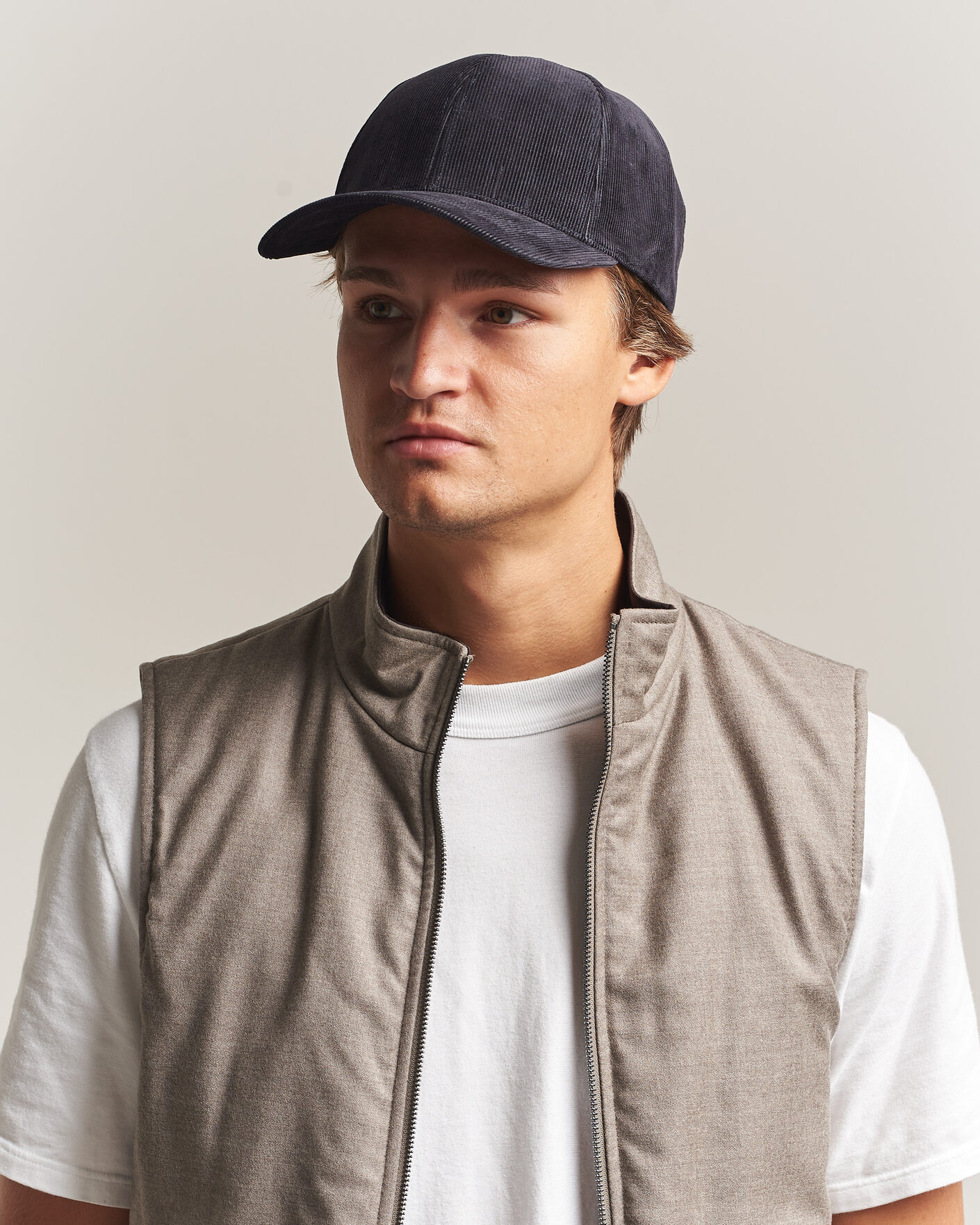 Herren | Hüte & Mützen | Varsity Headwear | Corduroy Baseball Cap Asfalto Grey