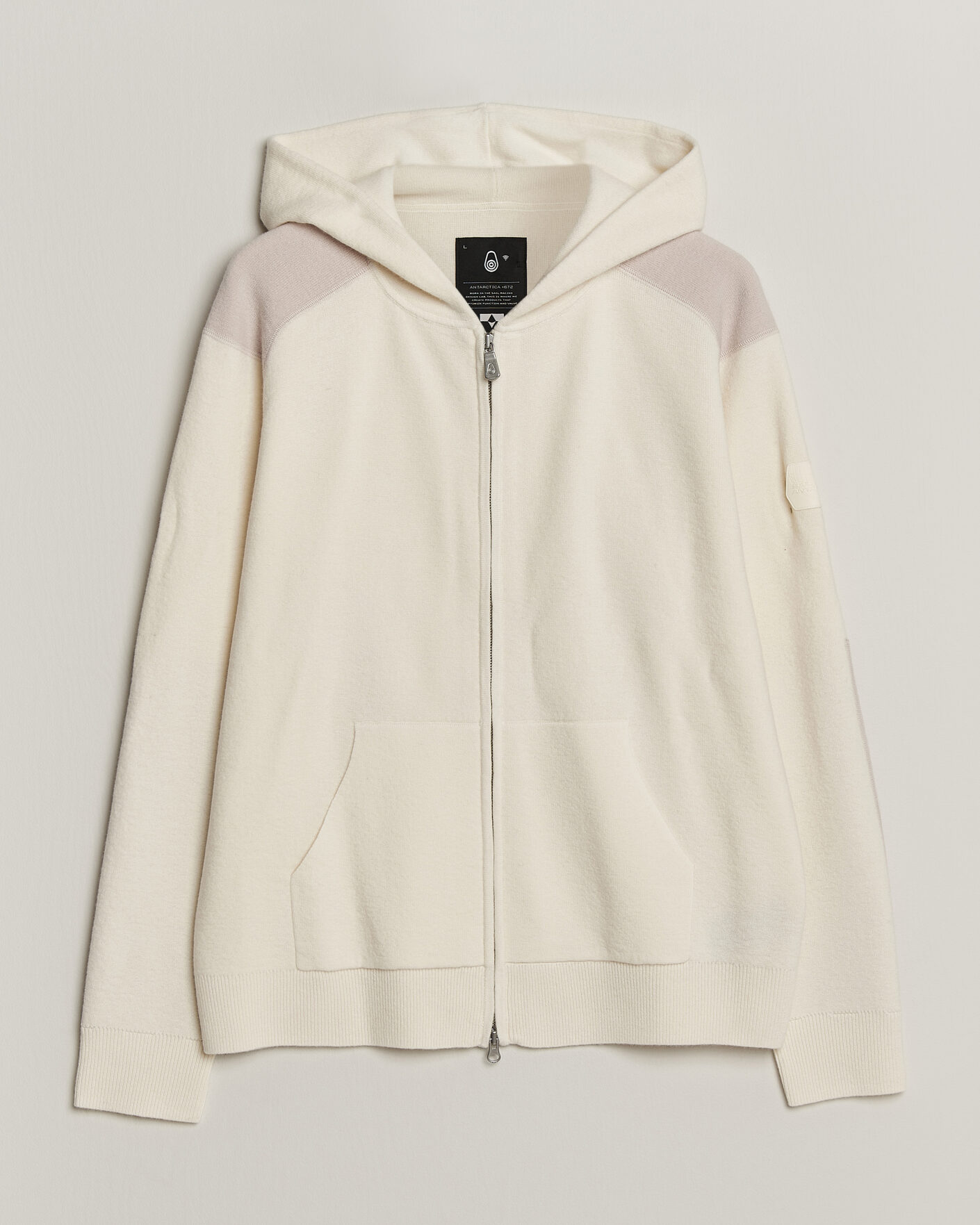 Herren | Pullover | Sail Racing | Spine Wool Knitted Full Zip Hoodie Off White