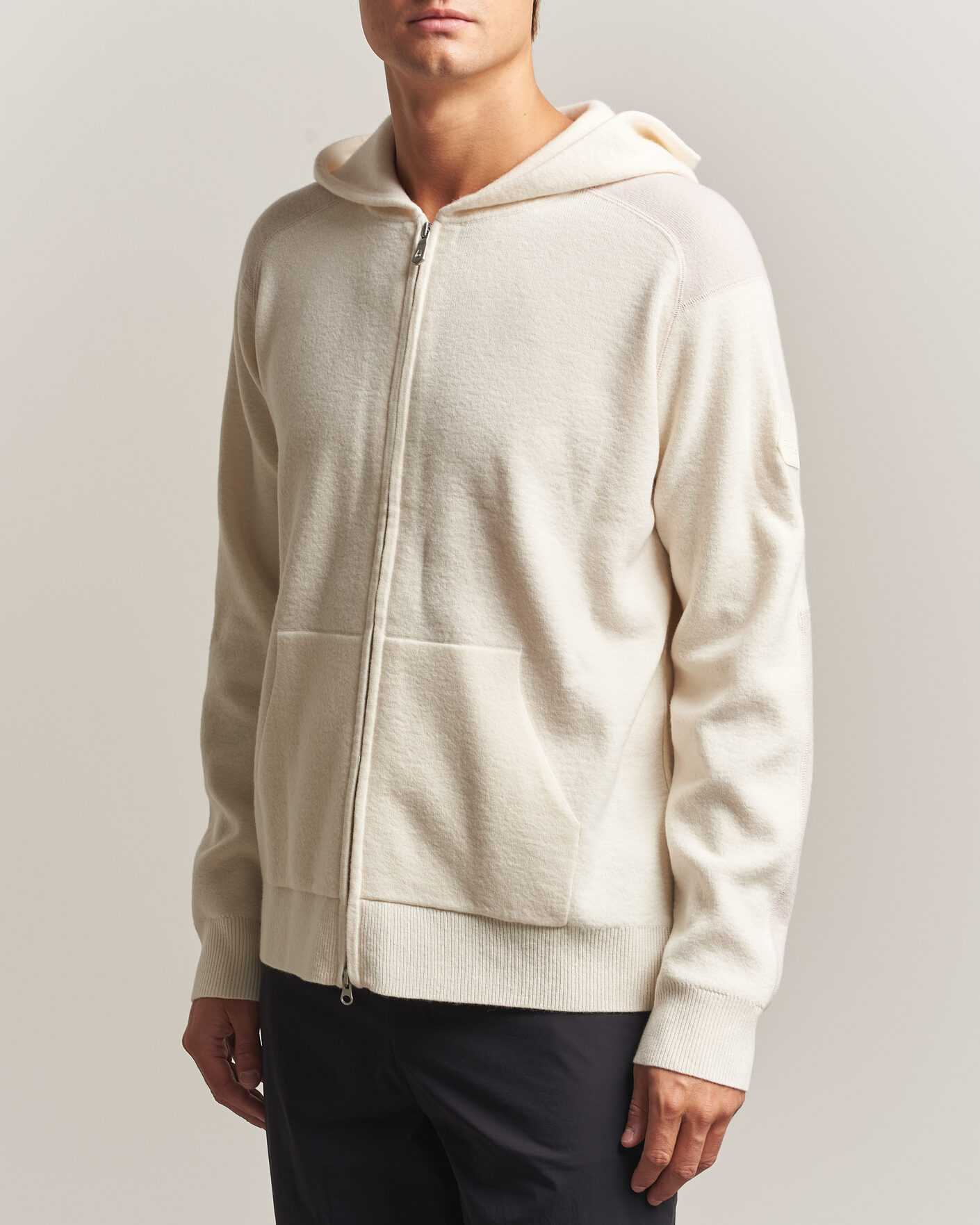Herren | Pullover | Sail Racing | Spine Wool Knitted Full Zip Hoodie Off White