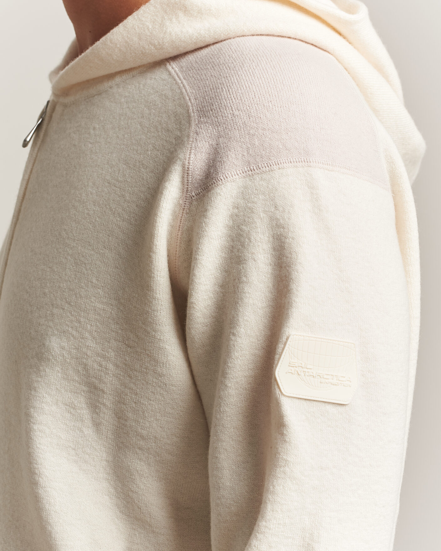 Herren | Pullover | Sail Racing | Spine Wool Knitted Full Zip Hoodie Off White