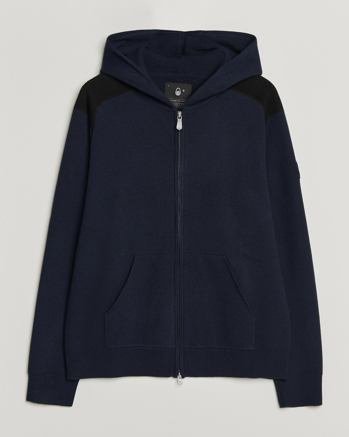 Herren | Pullover | Sail Racing | Spine Wool Knitted Full Zip Hoodie Dark Navy