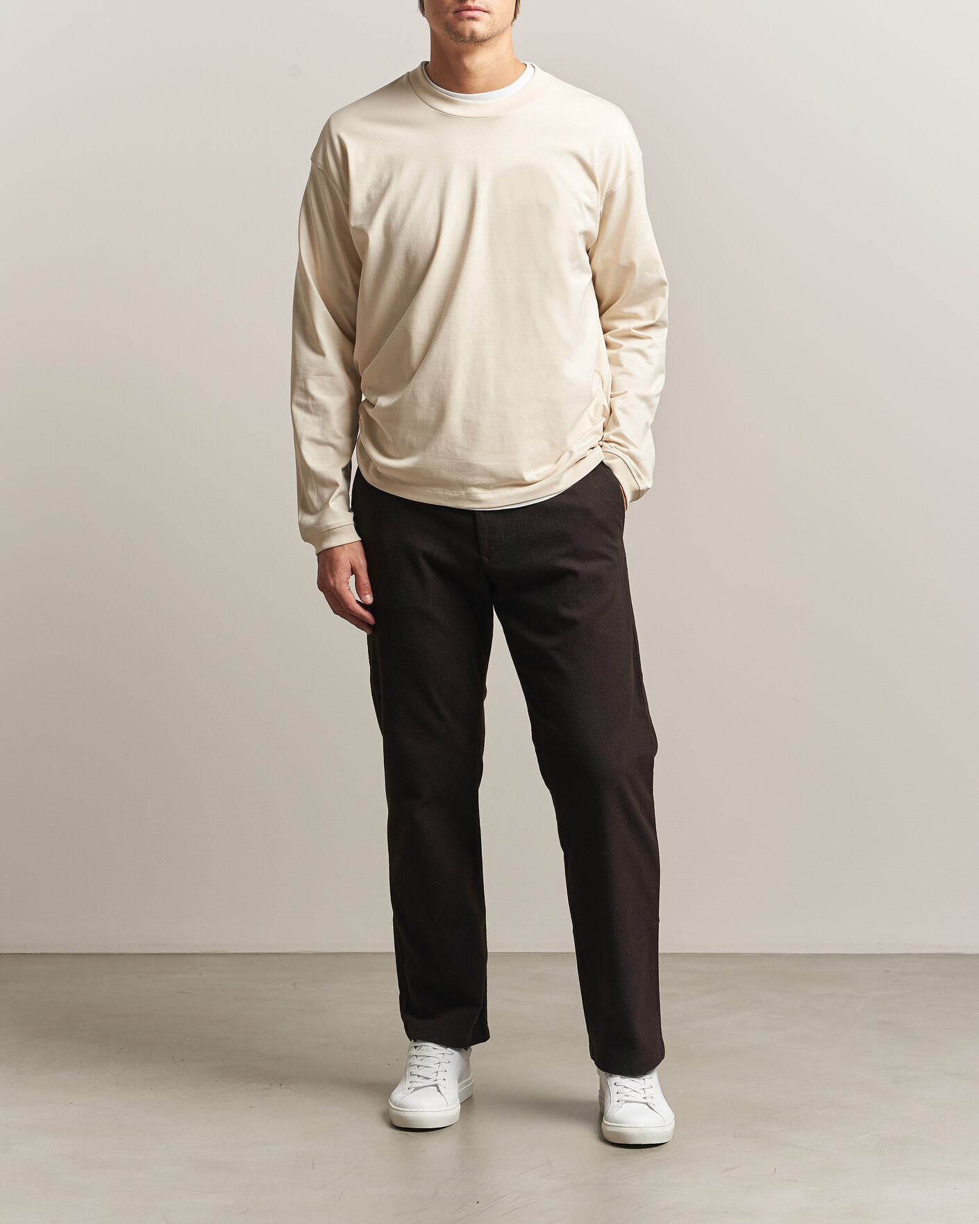Herren | Hosen | NN07 | Aden Brushed Cotton Trousers Deep Truffle