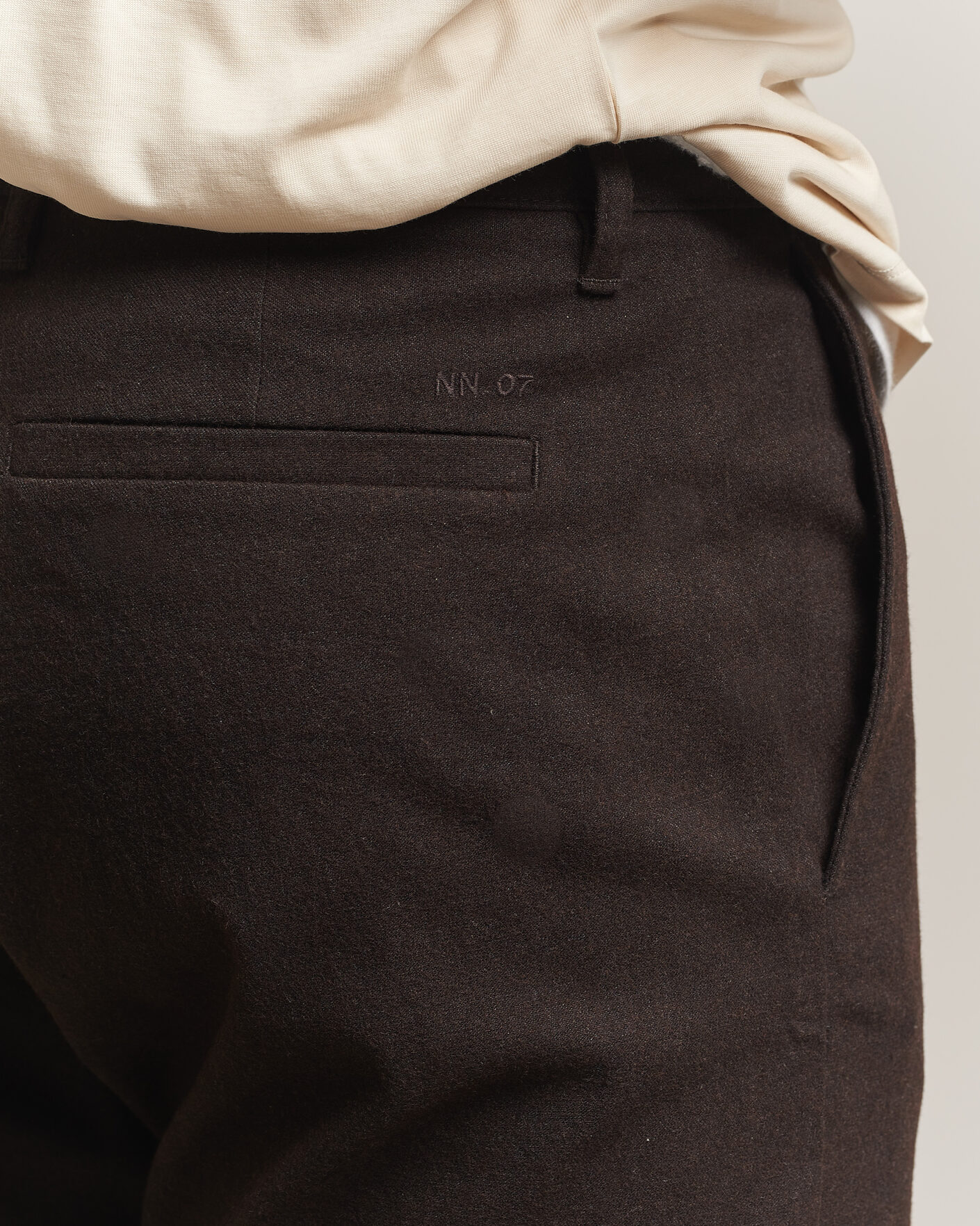 Herren | Hosen | NN07 | Aden Brushed Cotton Trousers Deep Truffle