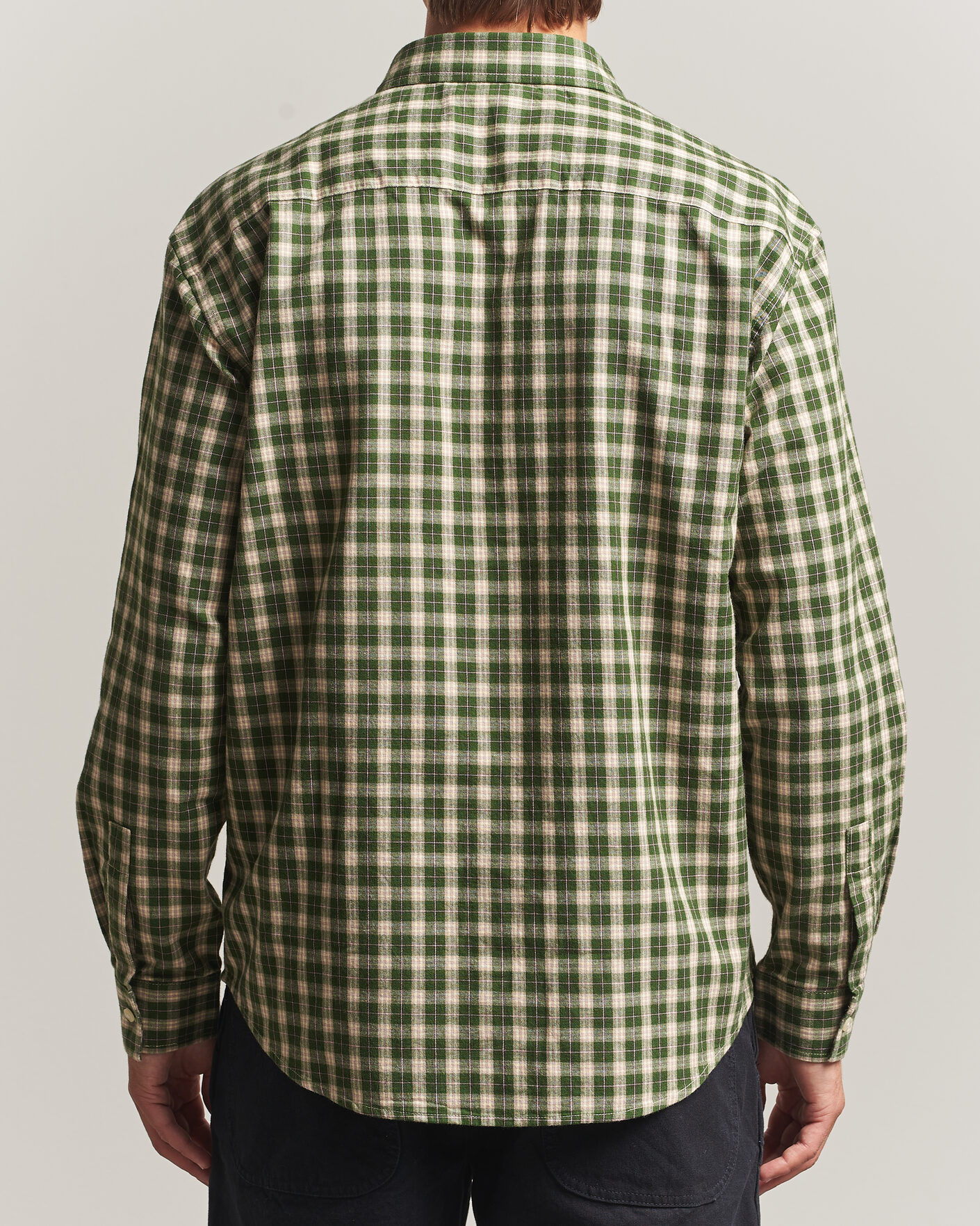 Herren | Hemden | NN07 | Deon Flannel Shirt Eden Green Check