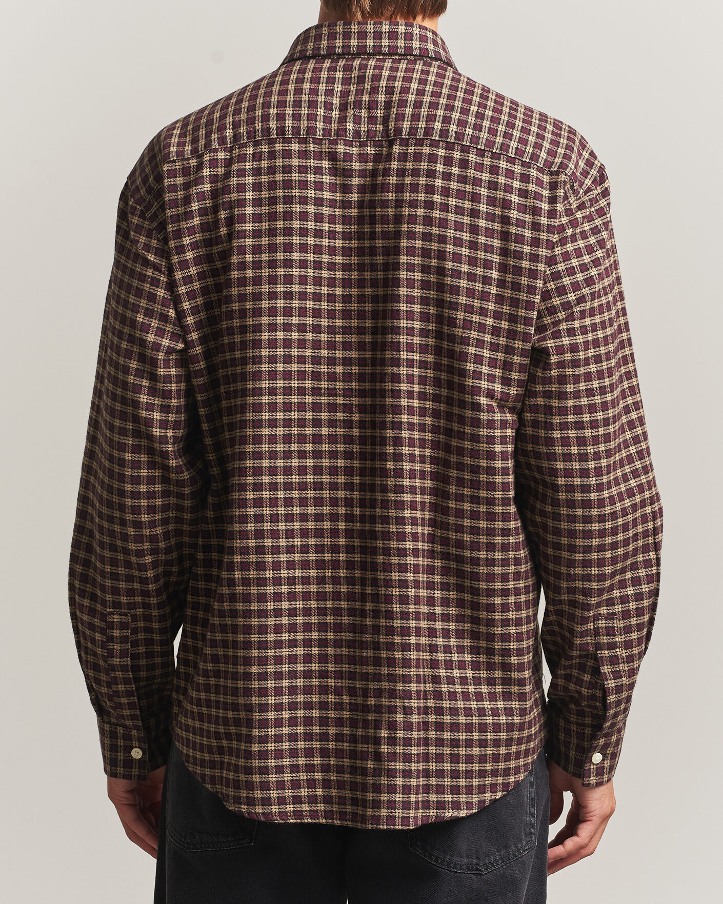 Herren | Hemden | NN07 | Deon Flannel Shirt Bordeaux Check