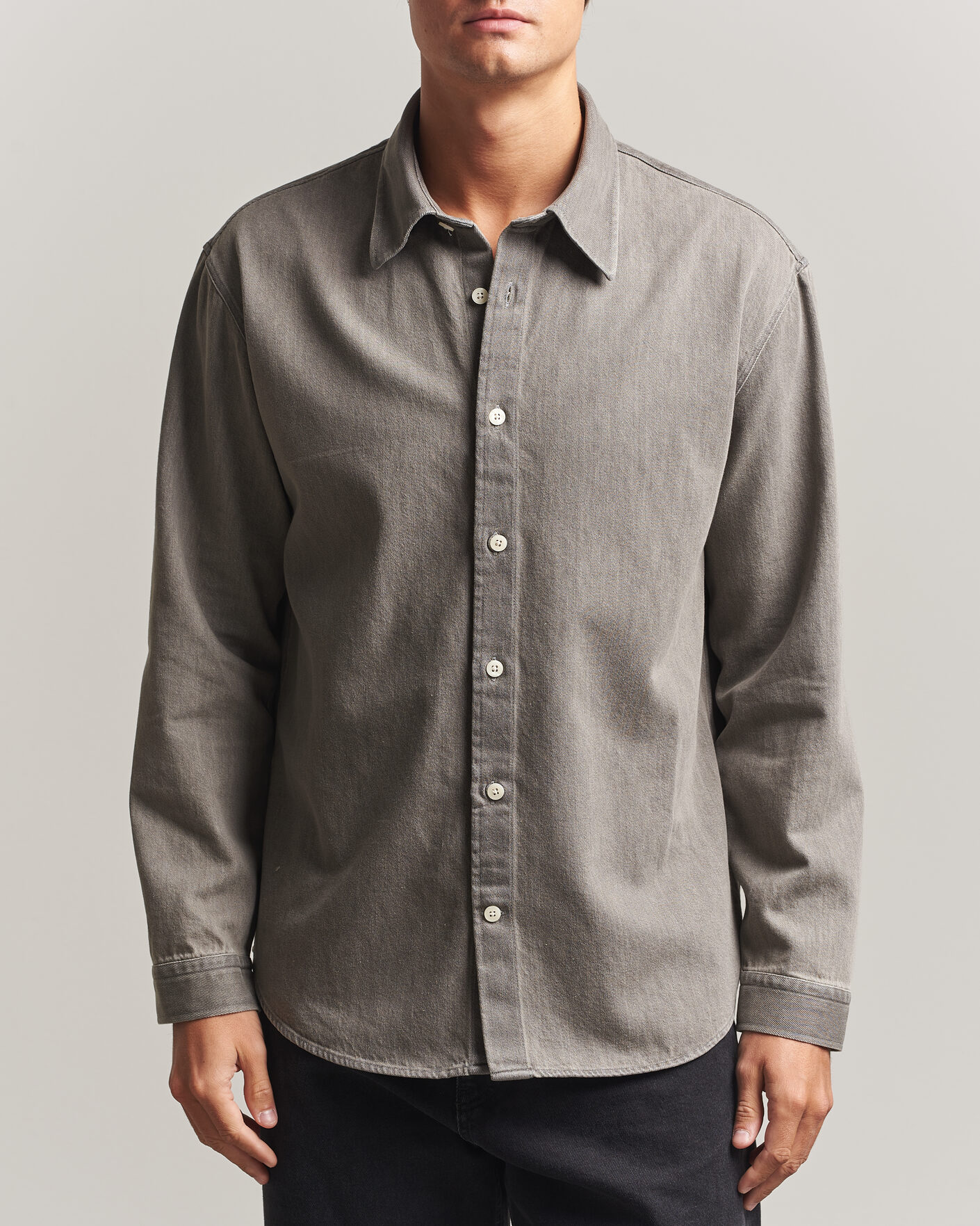 Herren | Hemden | NN07 | Casper Denim Overshirt Grey