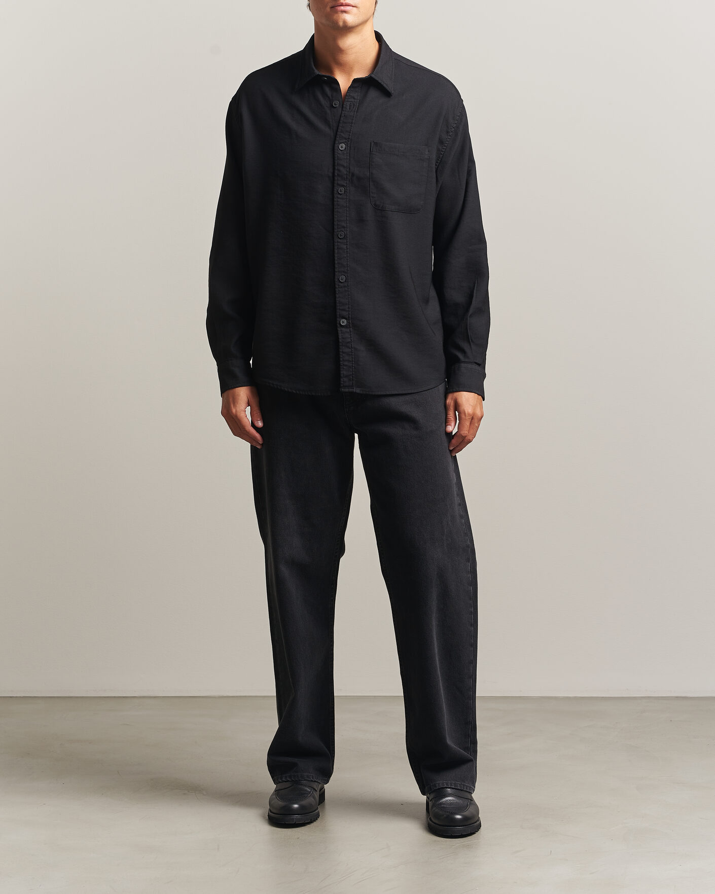 Herren | Hemden | NN07 | Deon Viscose Shirt Black