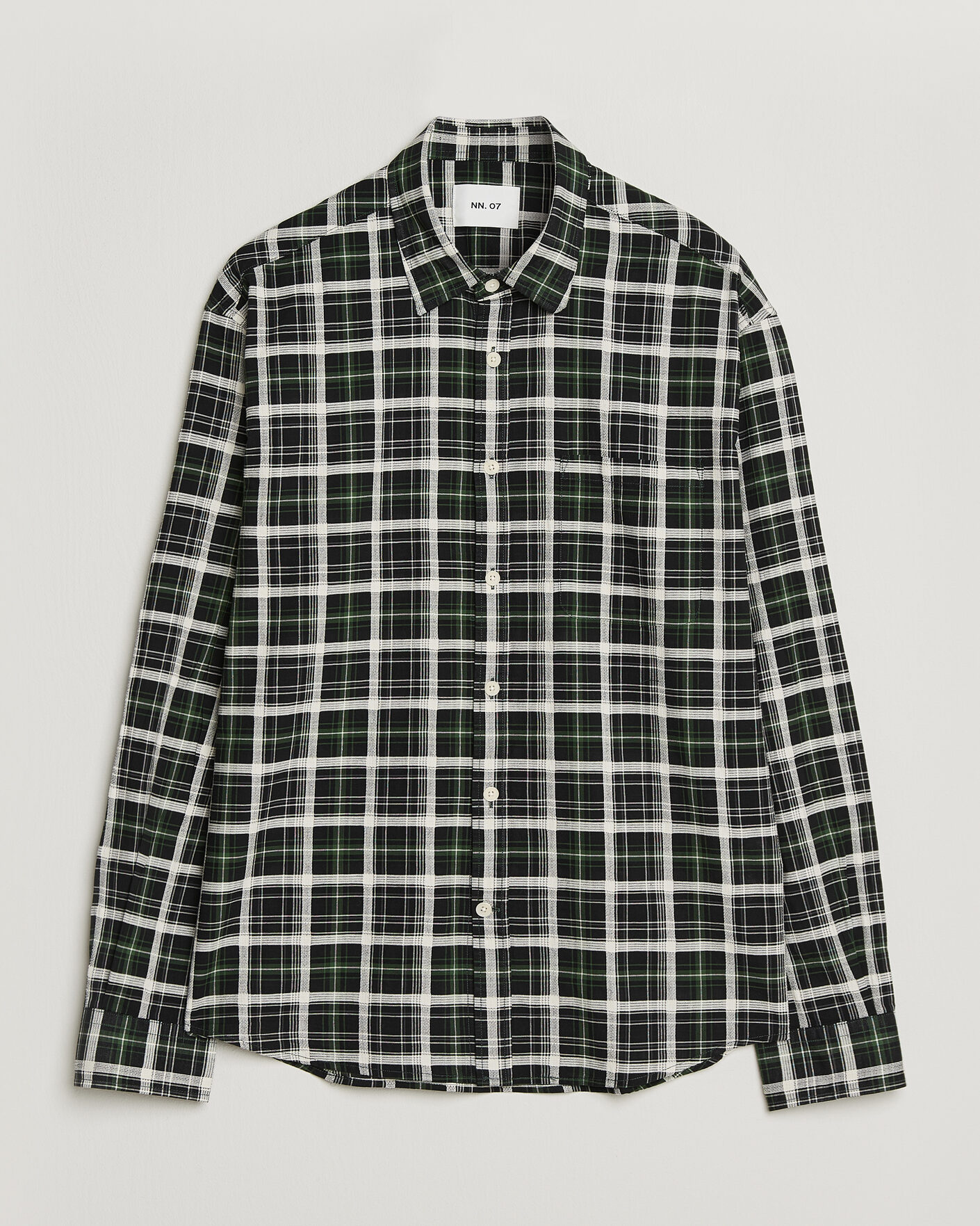 Herren | Hemden | NN07 | Deon Cotton Checked Shirt Fern Green