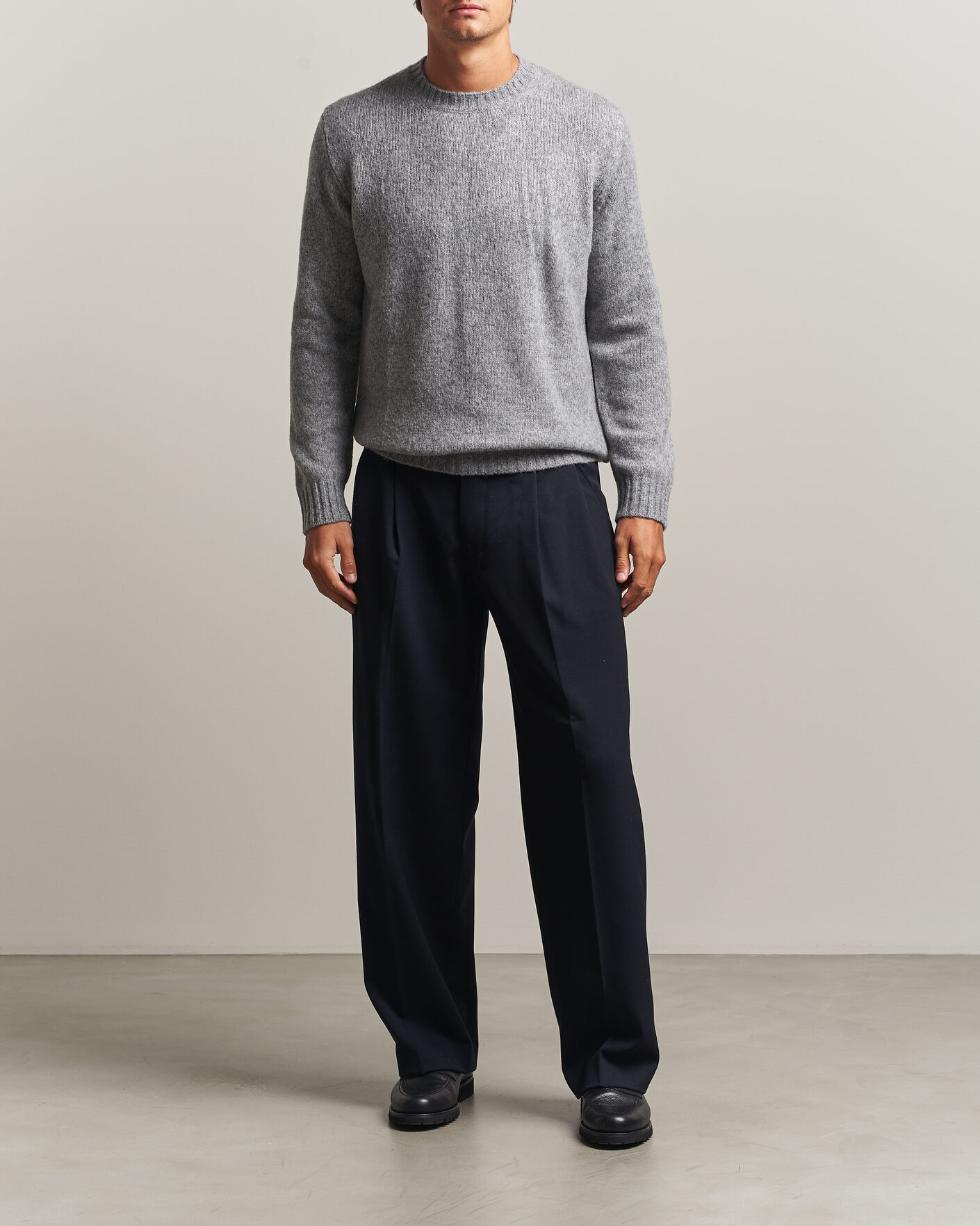 Herren | Pullover | NN07 | Lee Wool Knitted Sweater Grey Melange