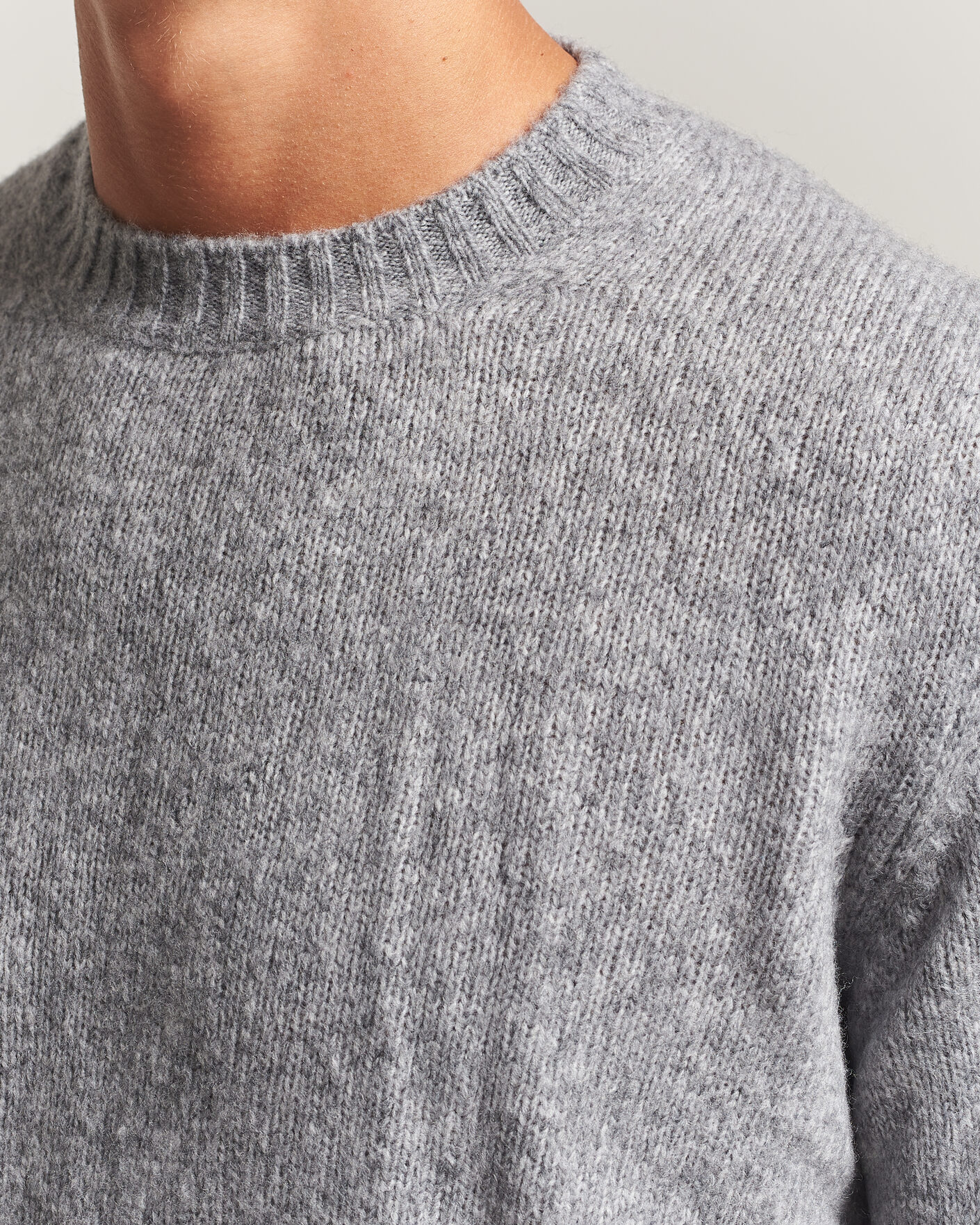 Herren | Pullover | NN07 | Lee Wool Knitted Sweater Grey Melange