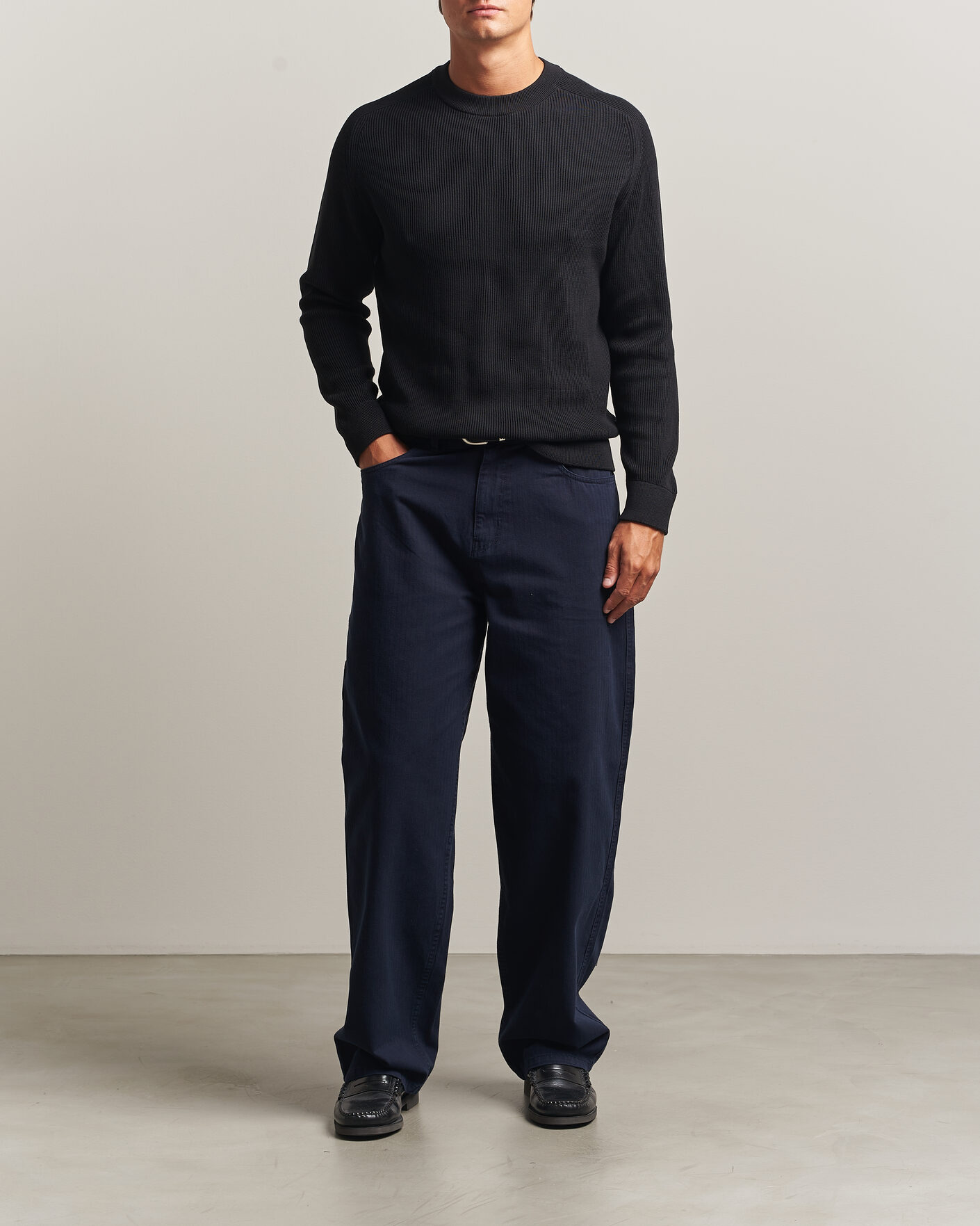 Herren | Pullover | NN07 | Kevin Cotton Knitted Sweater Black