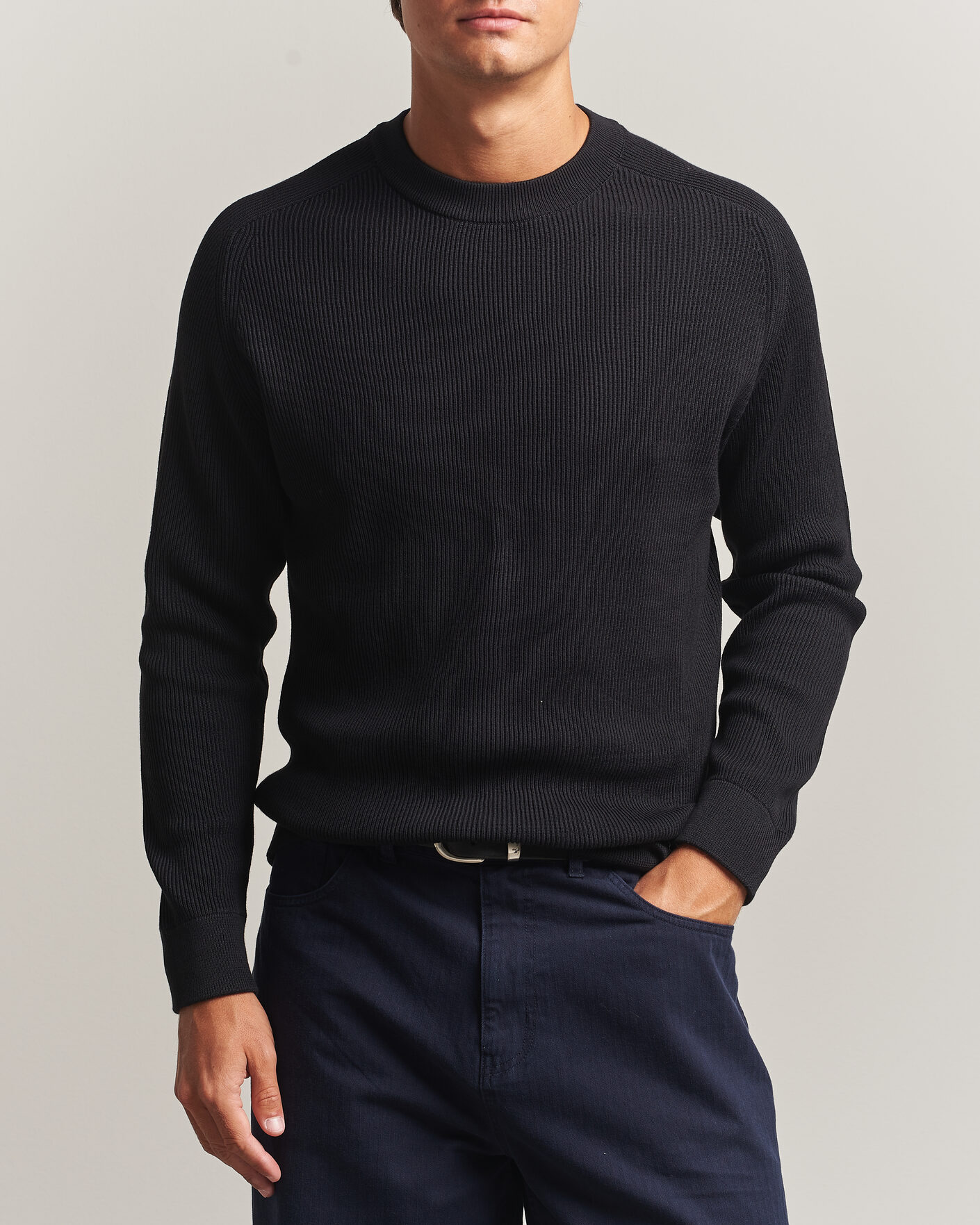 Herren | Pullover | NN07 | Kevin Cotton Knitted Sweater Black