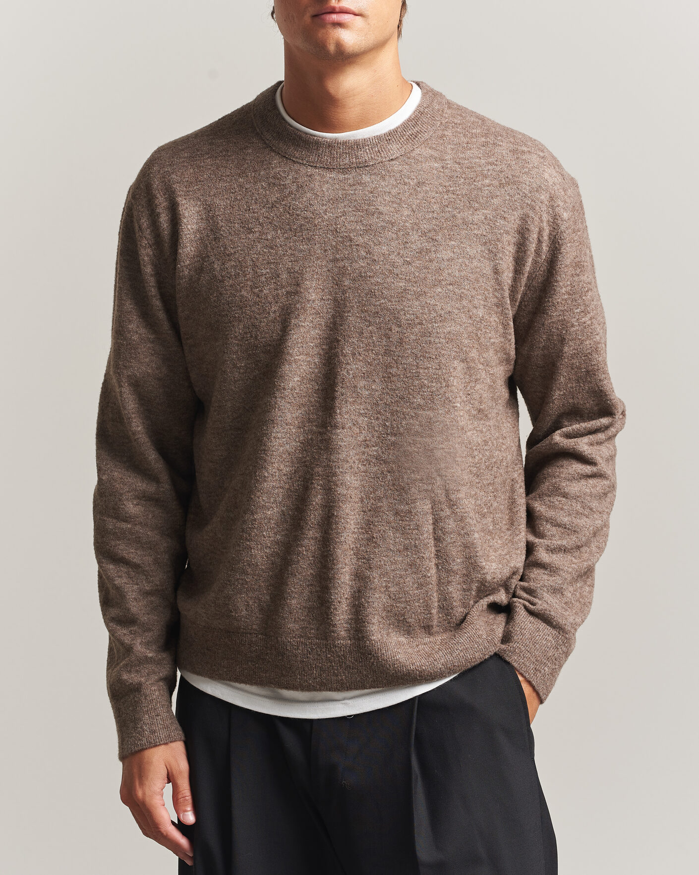 Herren | Pullover | NN07 | Gavin Brushed Wool Knitted Sweater Desert Clay