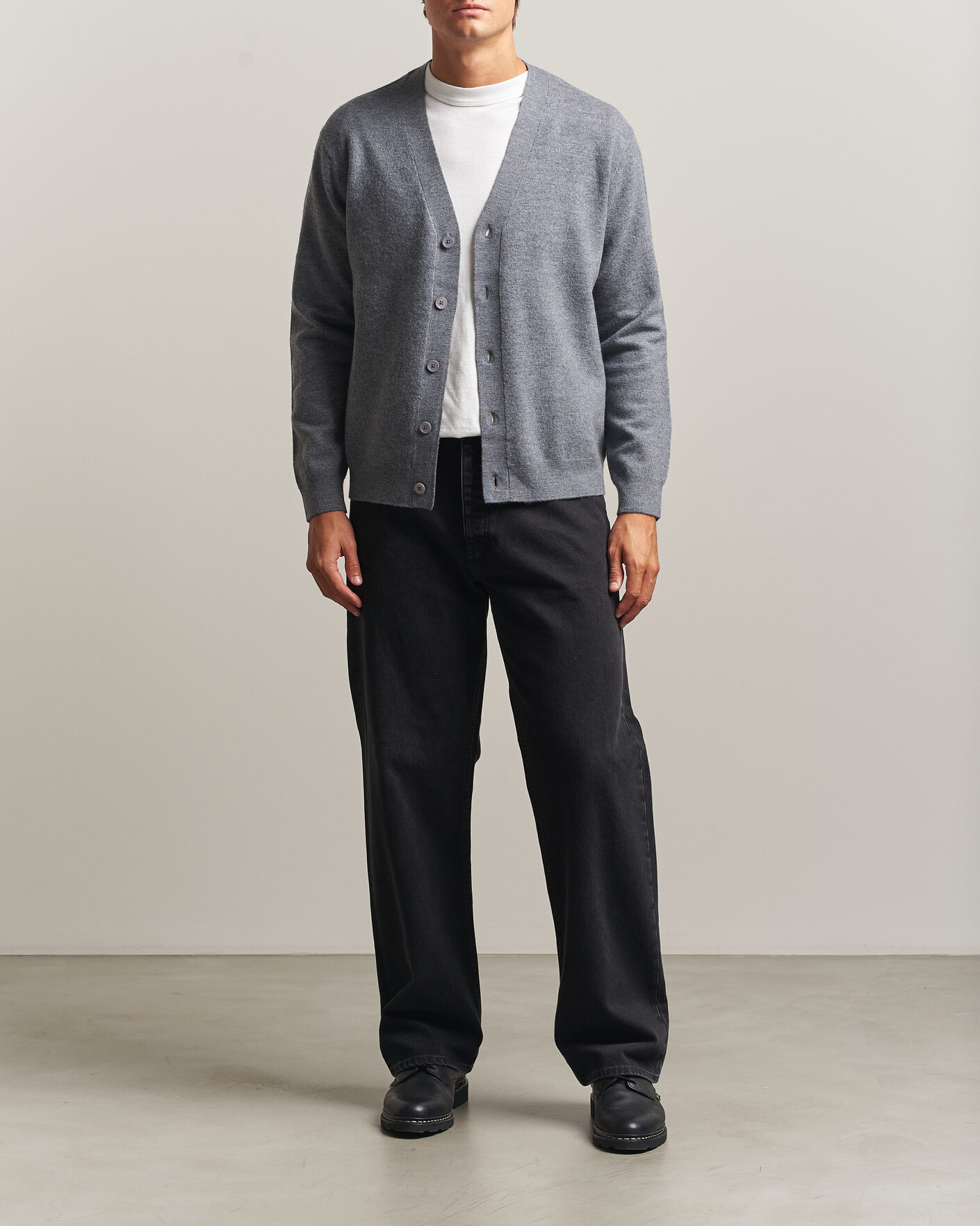 Herren | Pullover | NN07 | Jasper Wool Knitted Cardigan Grey Melange