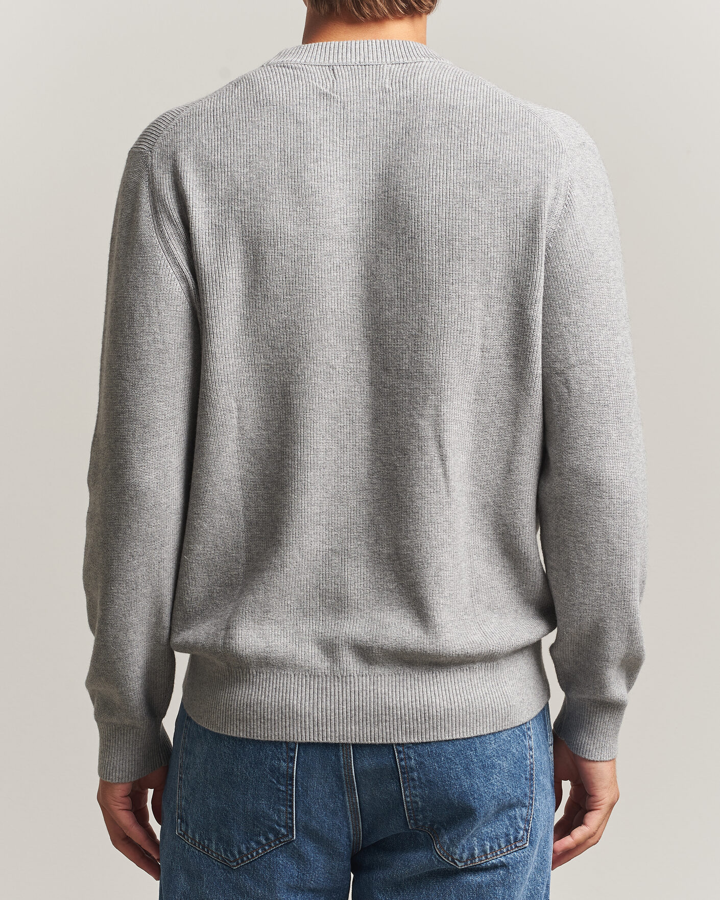 Herren | Pullover | NN07 | Hope Cotton/Cashmere Rib Knitted Sweater Grey