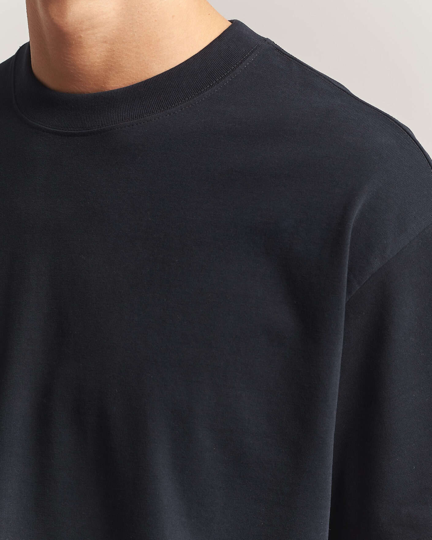 Herren | T-Shirts | NN07 | David Heavy Crew Neck T-Shirt Black