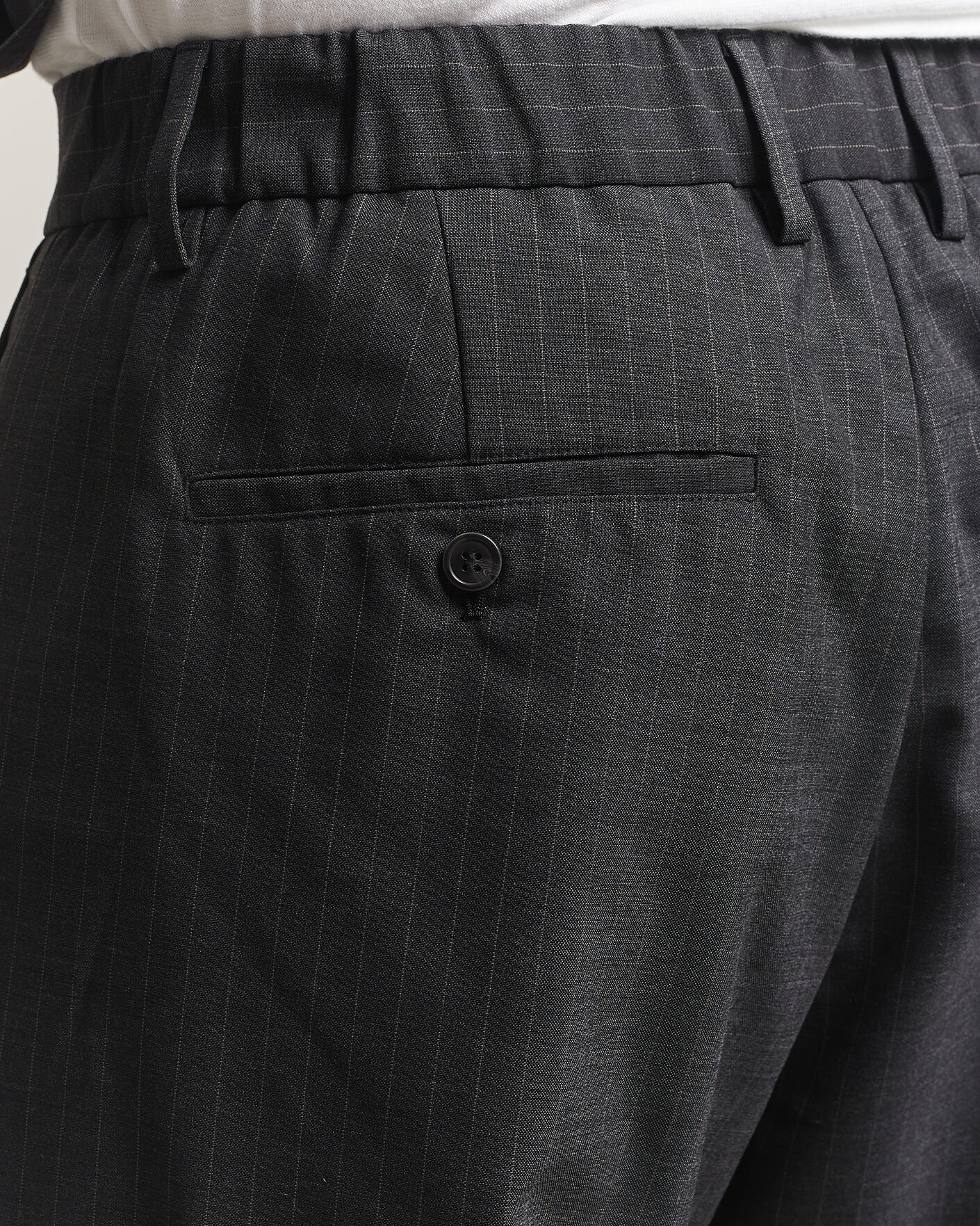 Herren | Hosen | NN07 | Kay Wool Pinstriped Trousers Dark Grey
