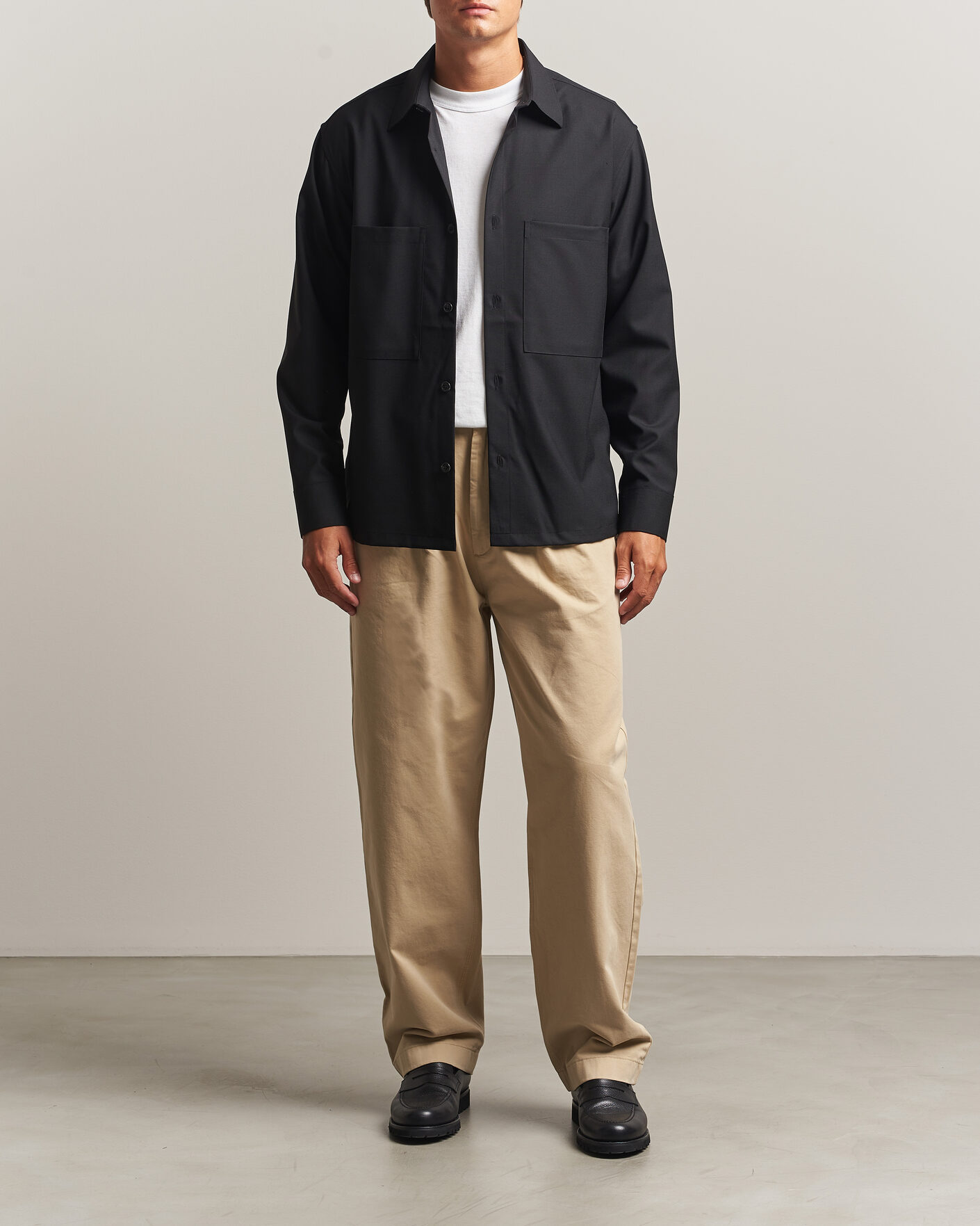 Herren | Hemden | NN07 | Freddy Wool Overshirt Black