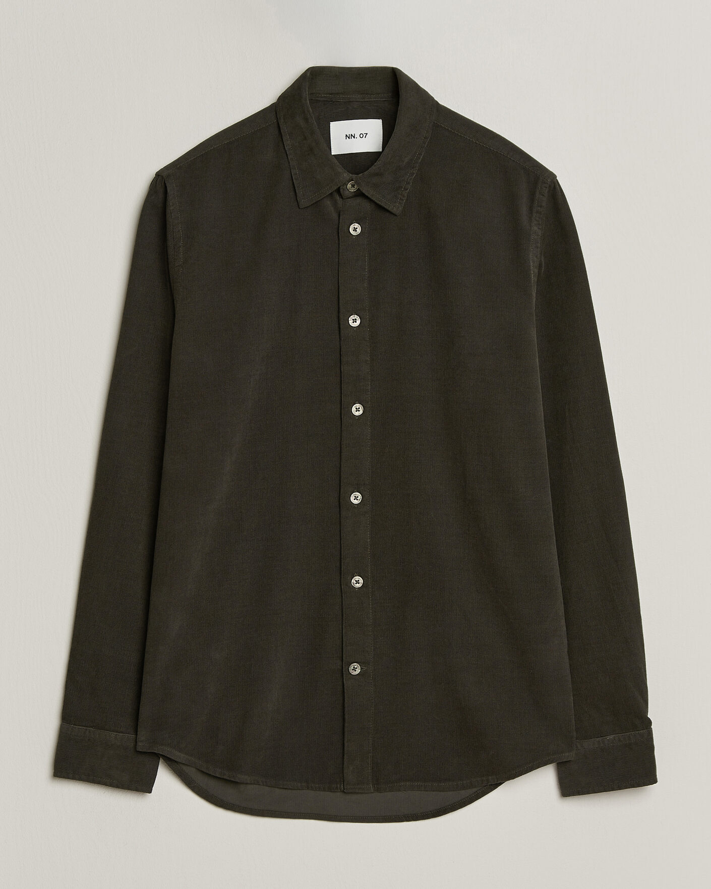 Herren | Hemden | NN07 | Asher Baby Cord Shirt Capers Green