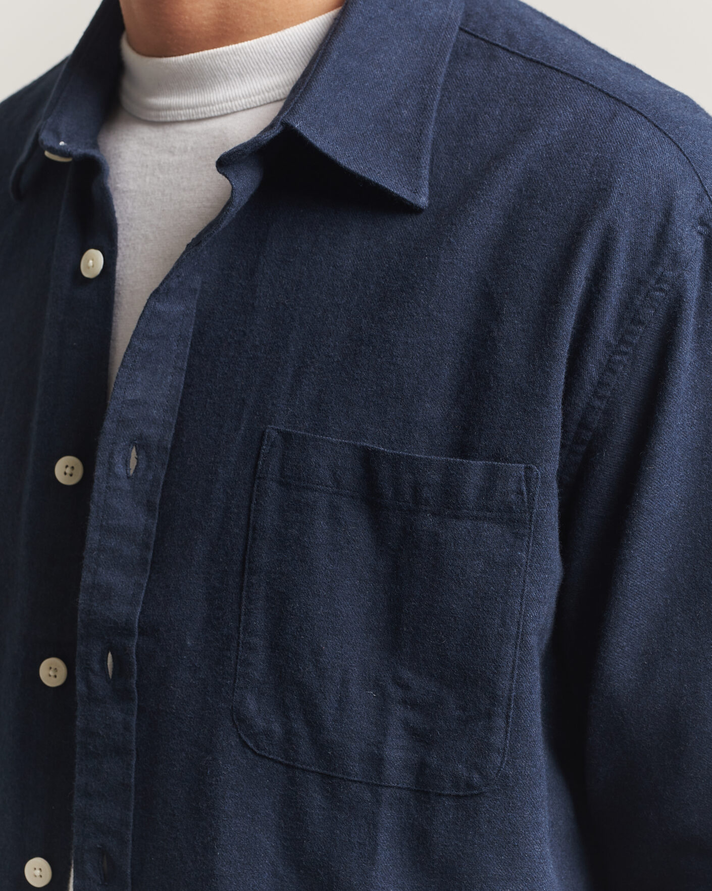 Herren | Hemden | NN07 | Dino Brushed Flannel Shirt Navy Blue